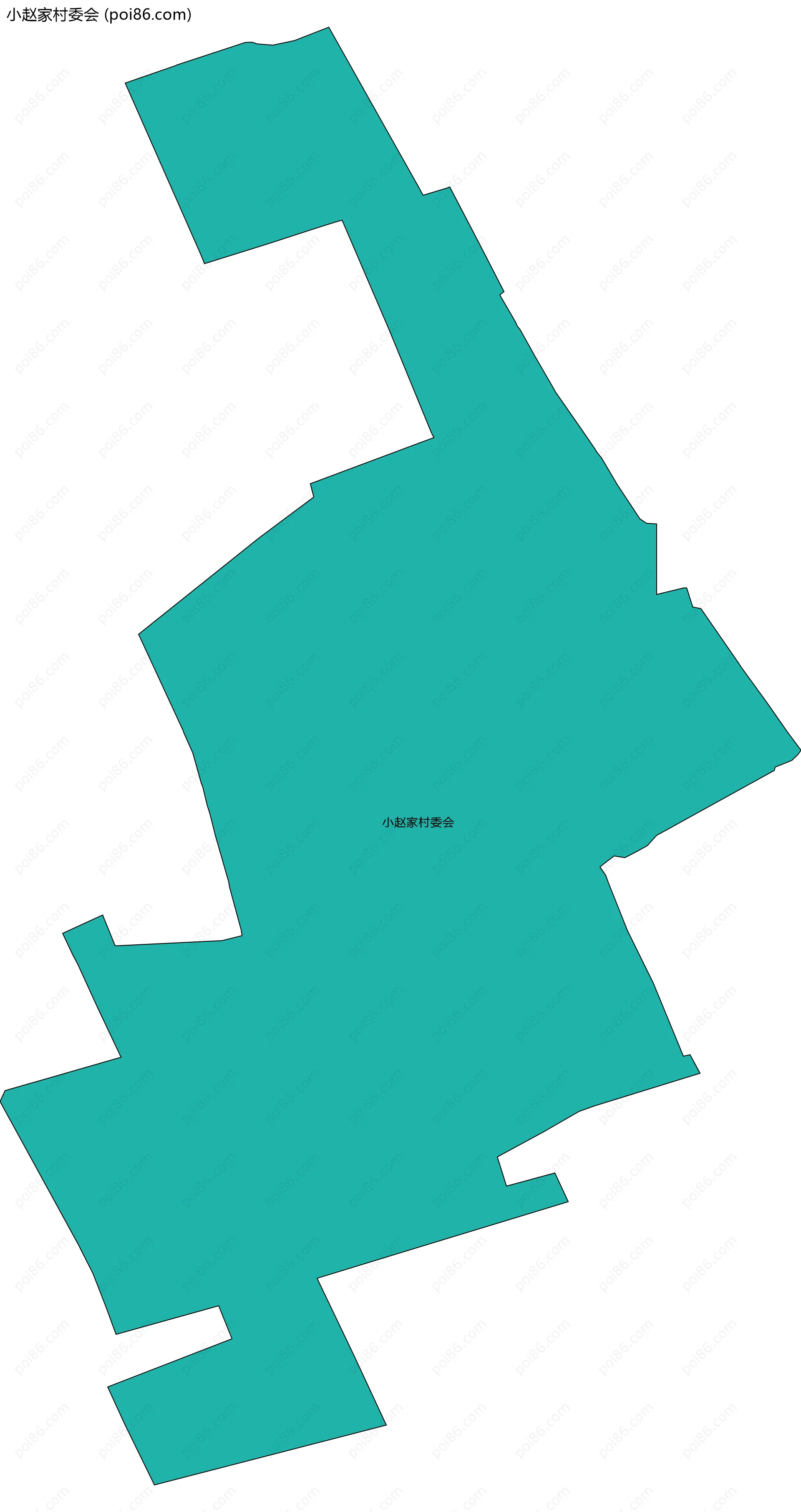 小赵家村委会边界地图