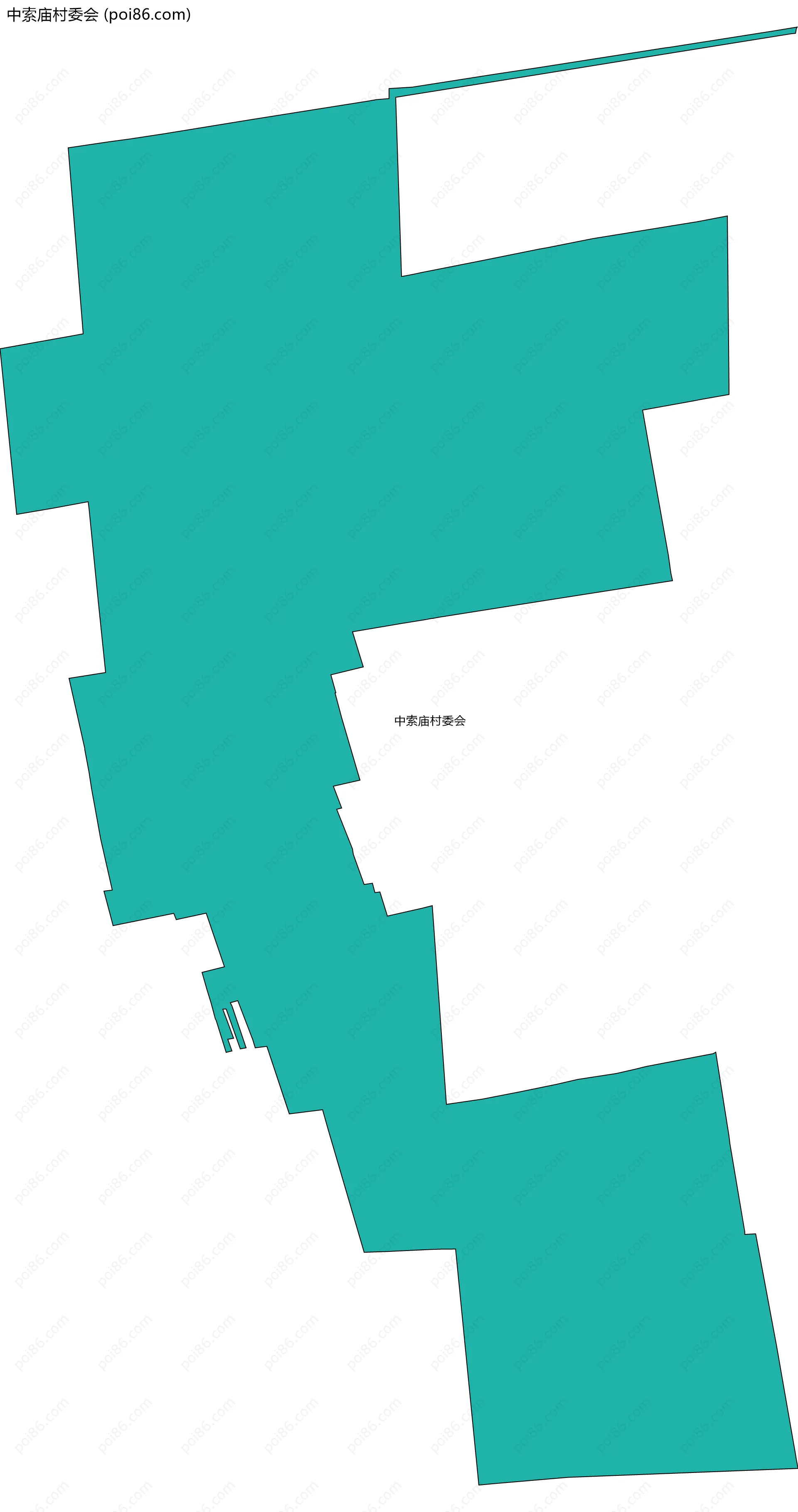 中索庙村委会边界地图