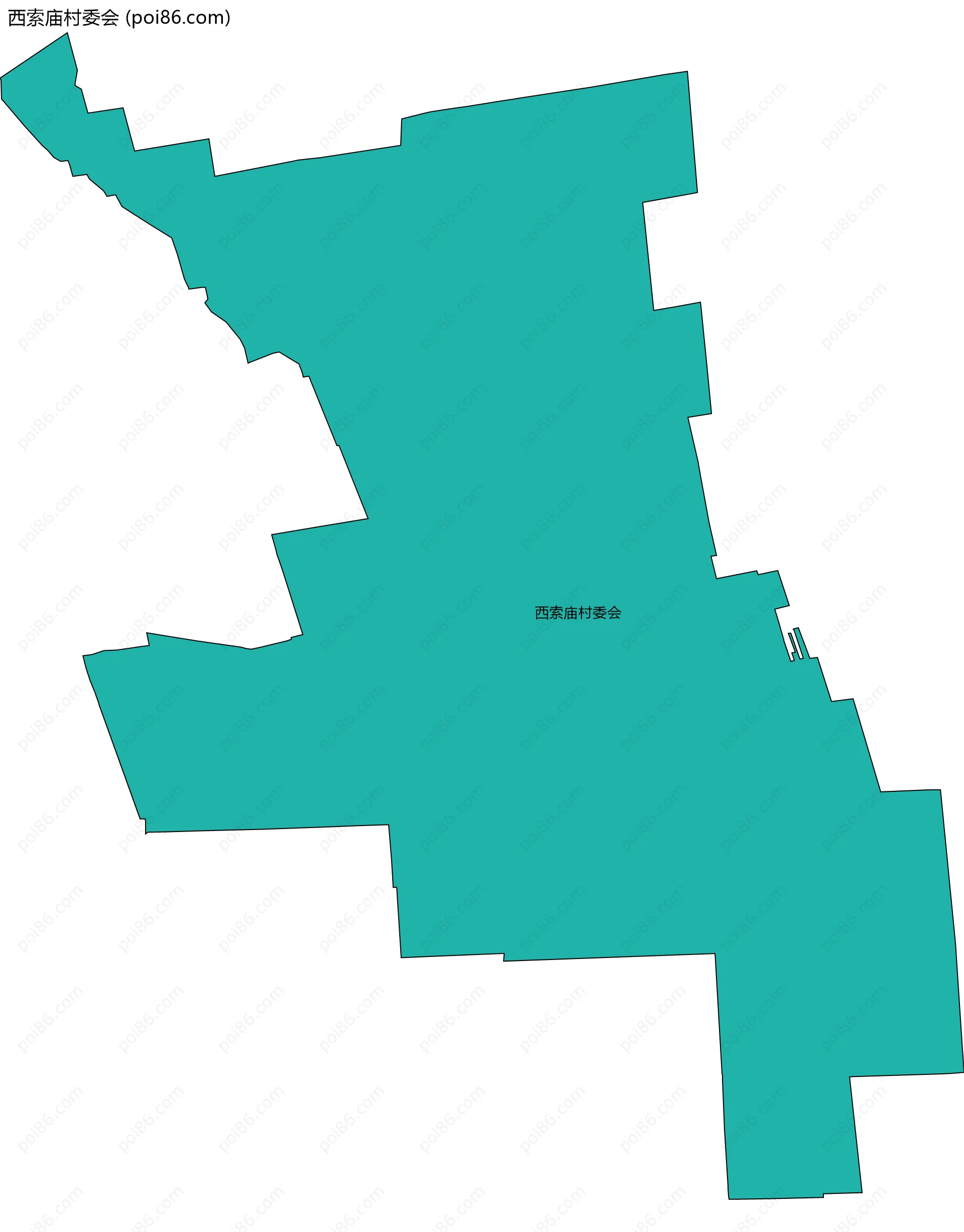 西索庙村委会边界地图