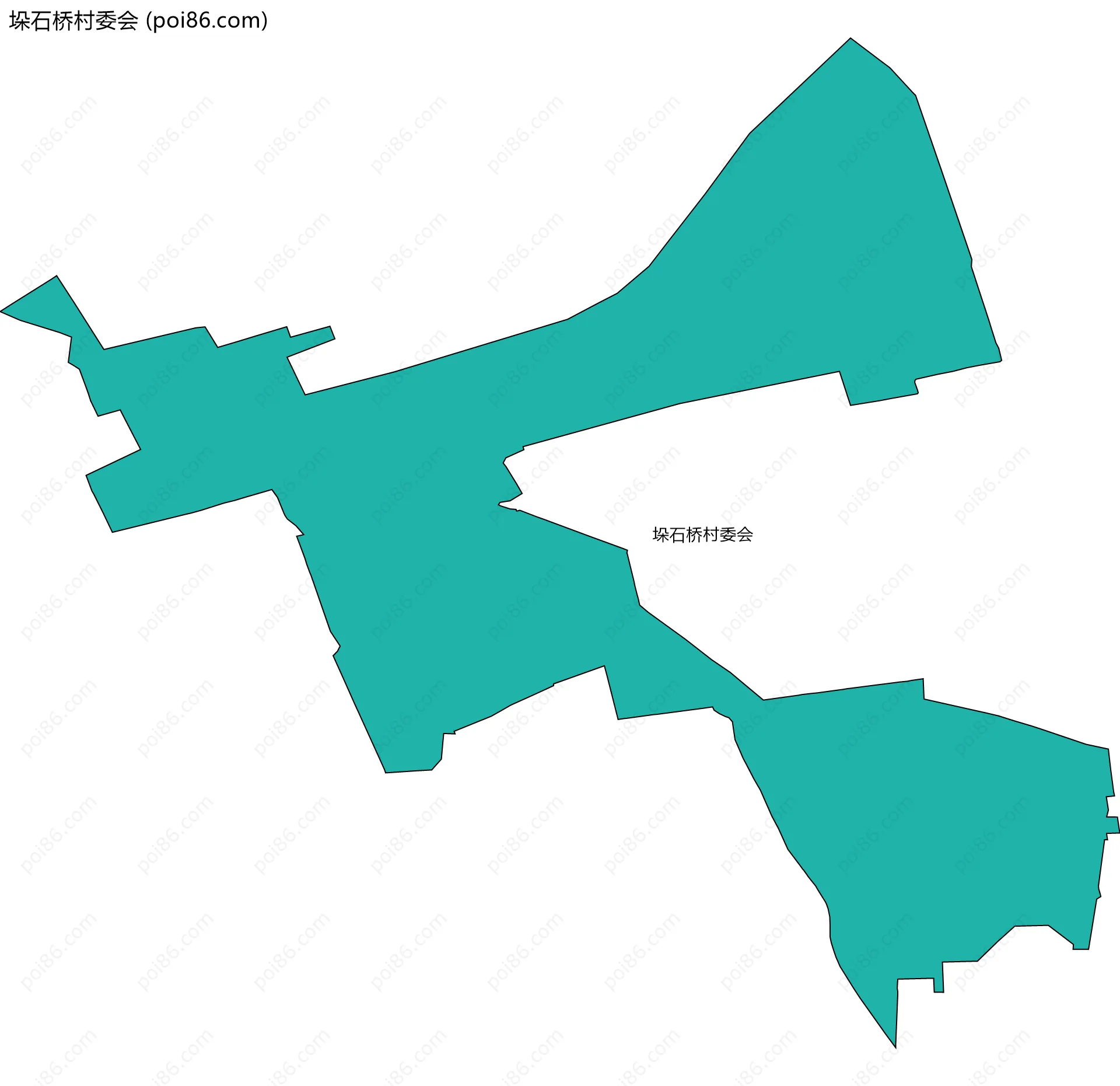 垛石桥村委会边界地图