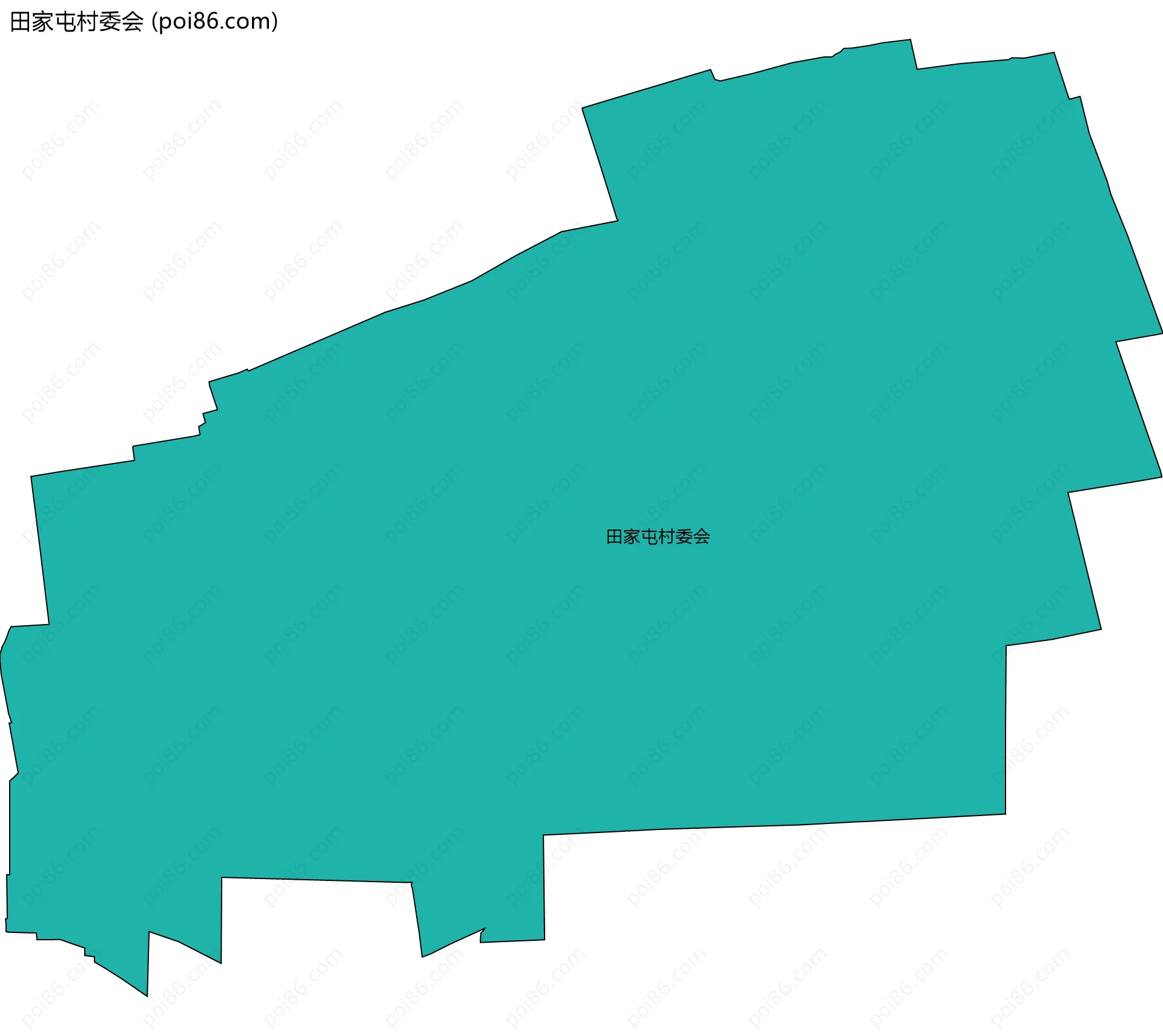 田家屯村委会边界地图