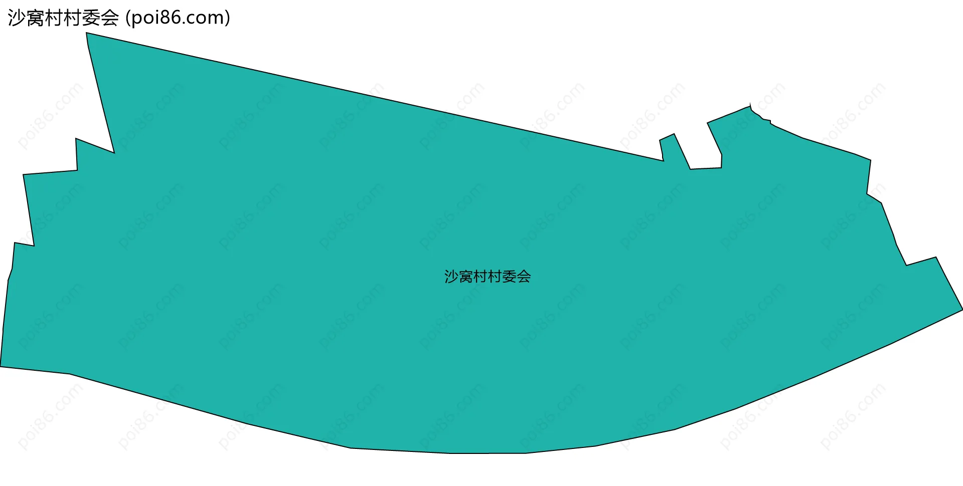 沙窝村村委会边界地图