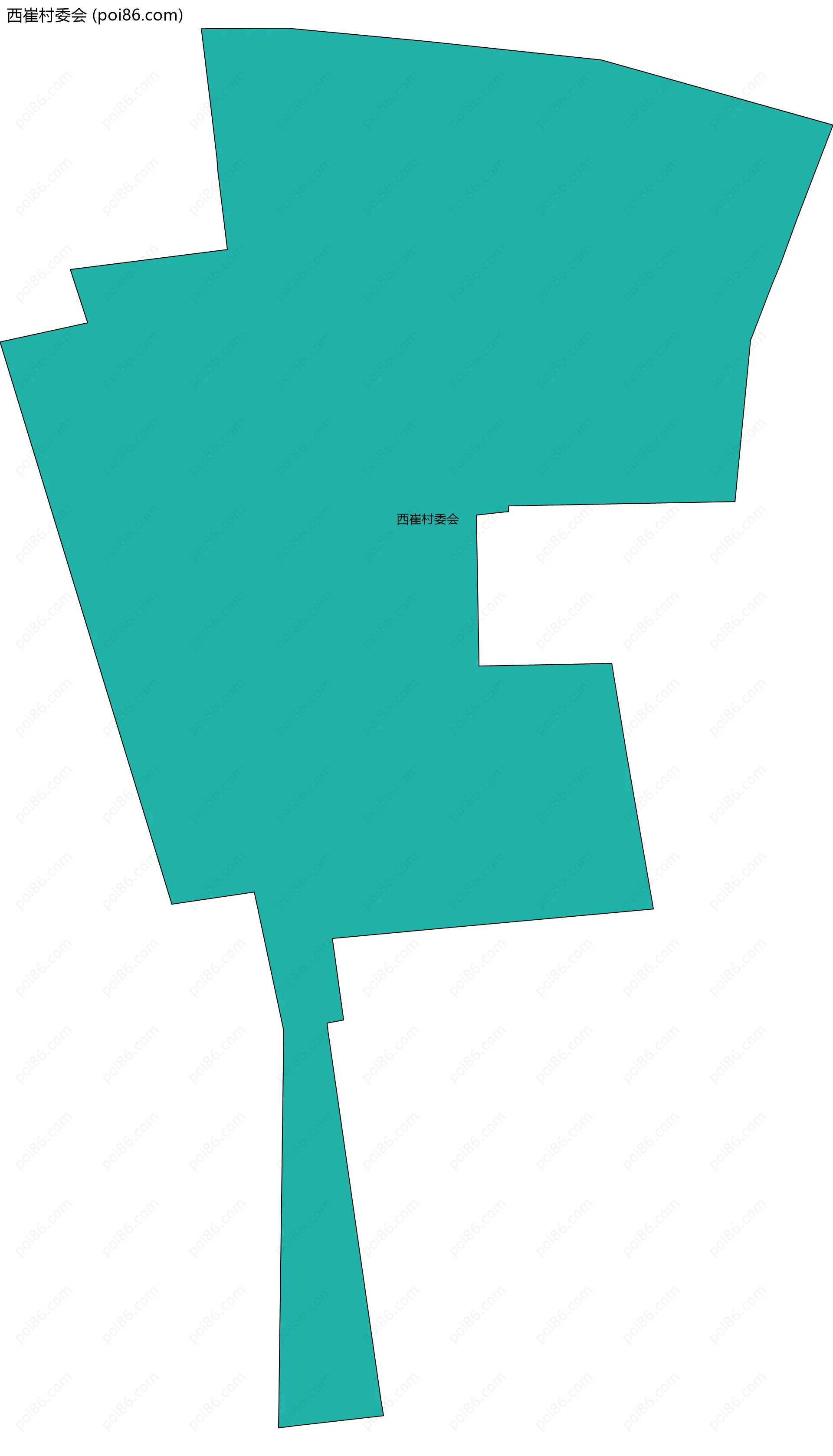 西崔村委会边界地图