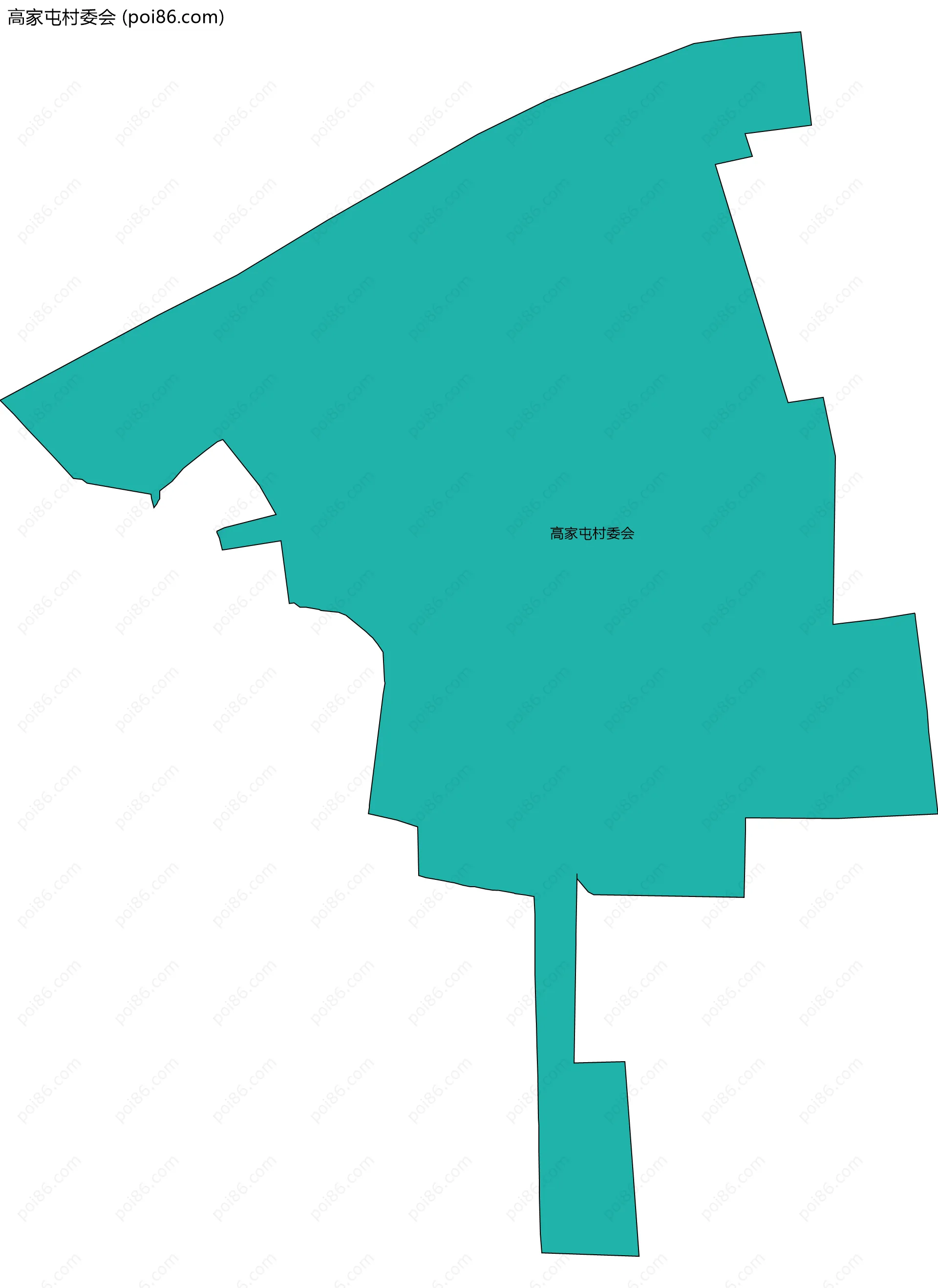 高家屯村委会边界地图