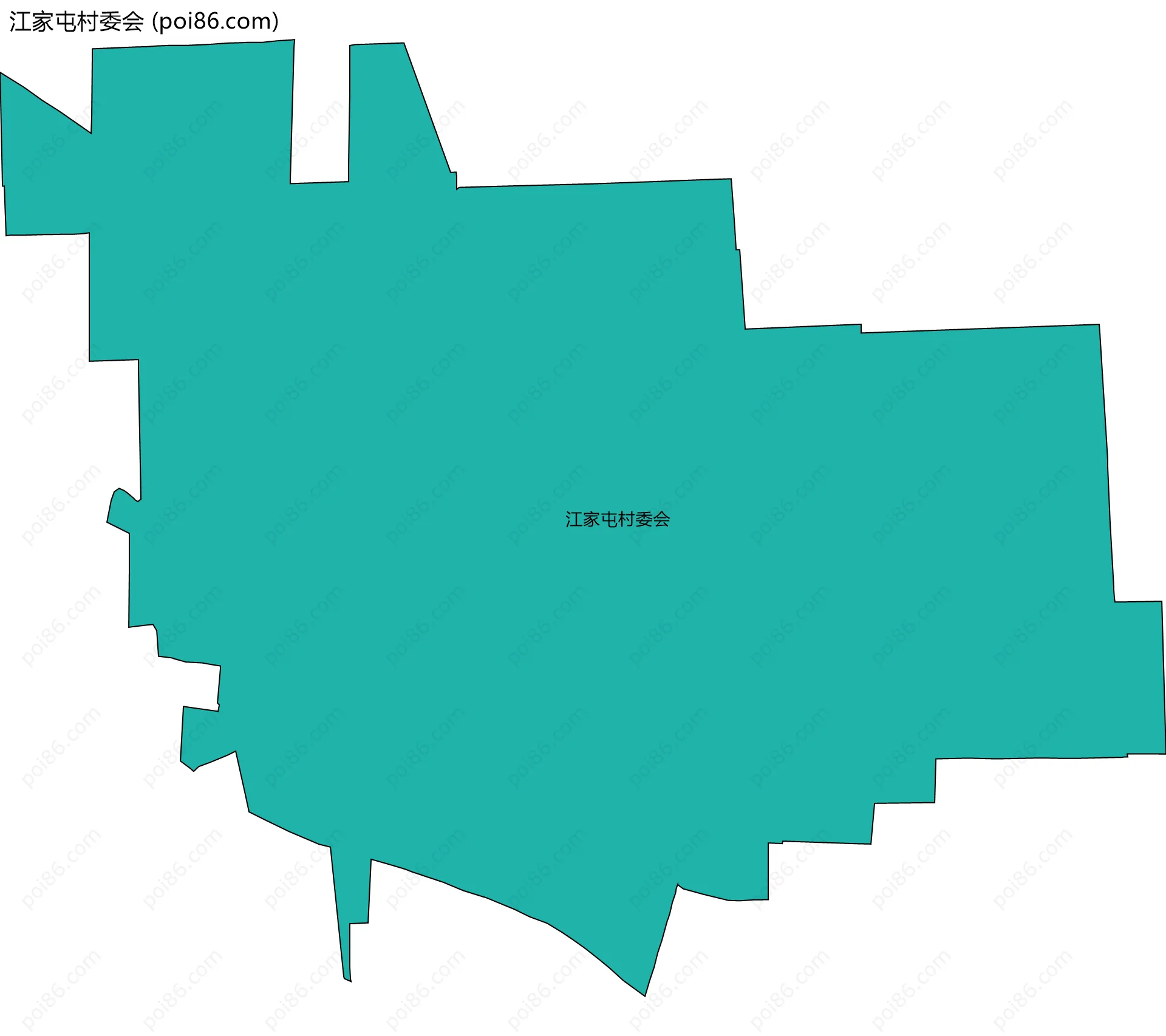 江家屯村委会边界地图