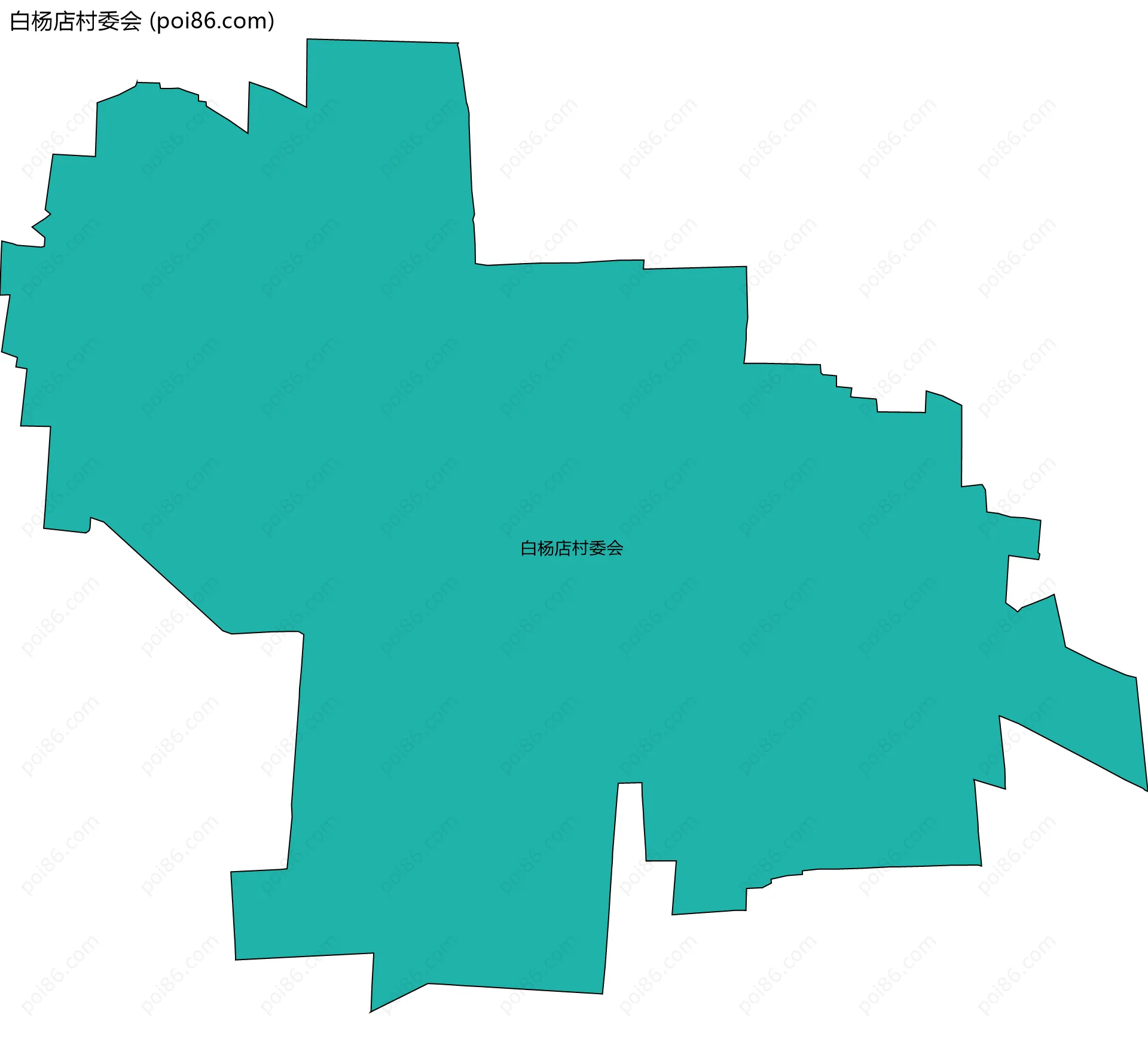 白杨店村委会边界地图