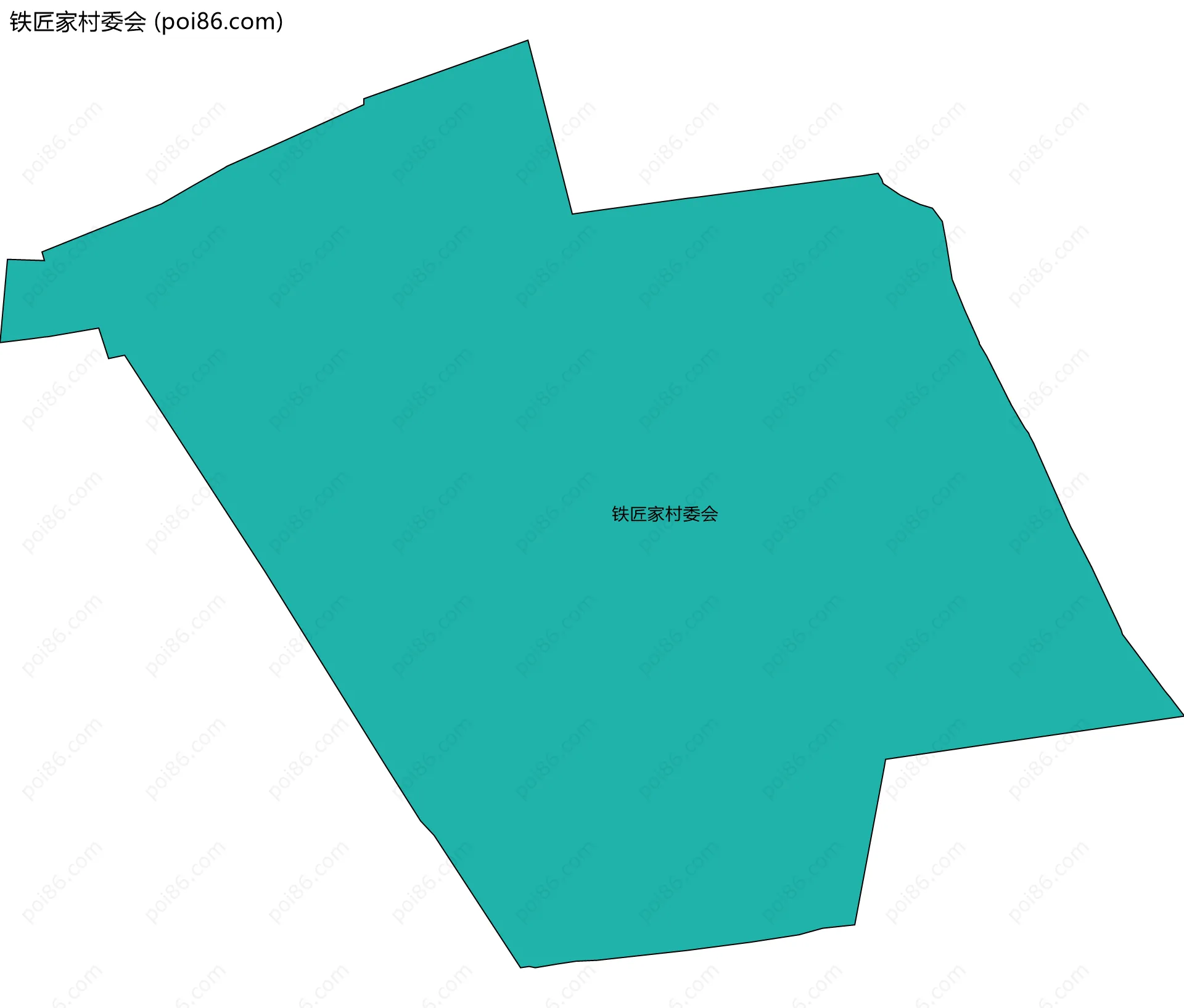 铁匠家村委会边界地图