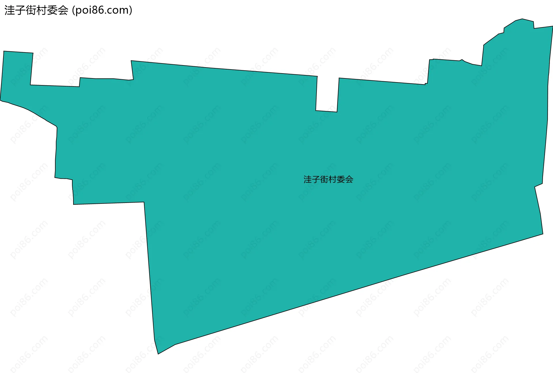 洼子街村委会边界地图