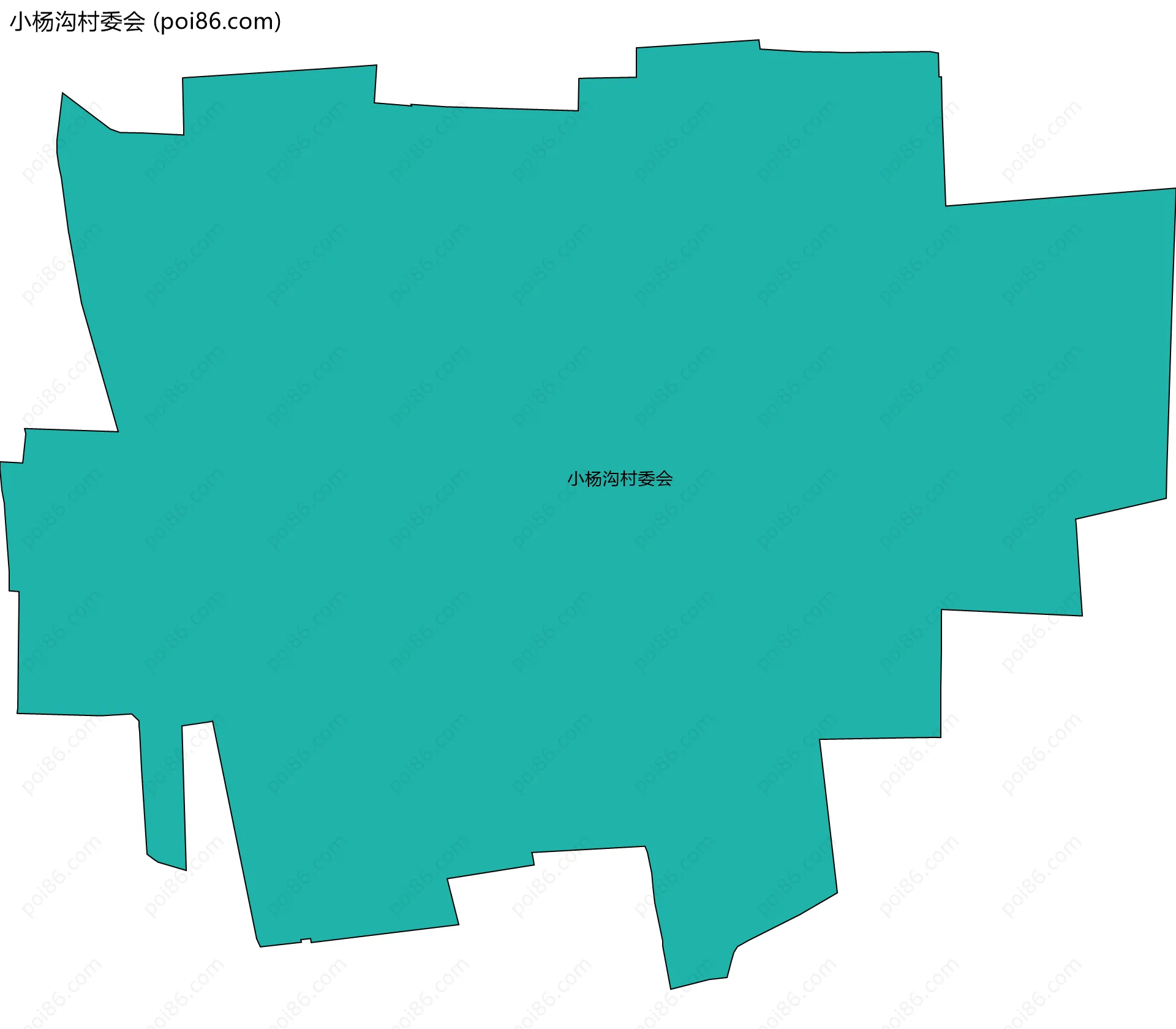 小杨沟村委会边界地图