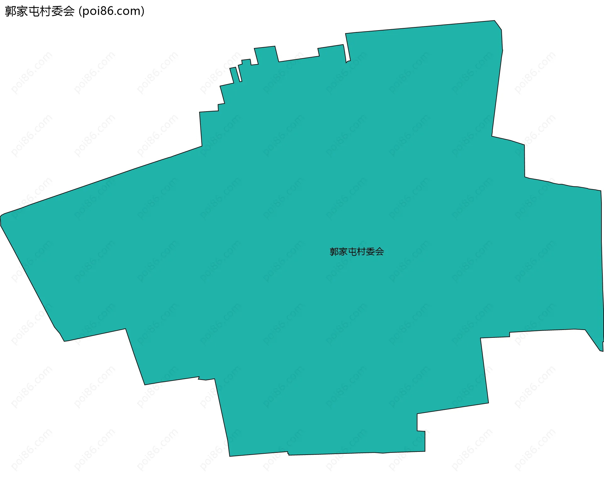 郭家屯村委会边界地图