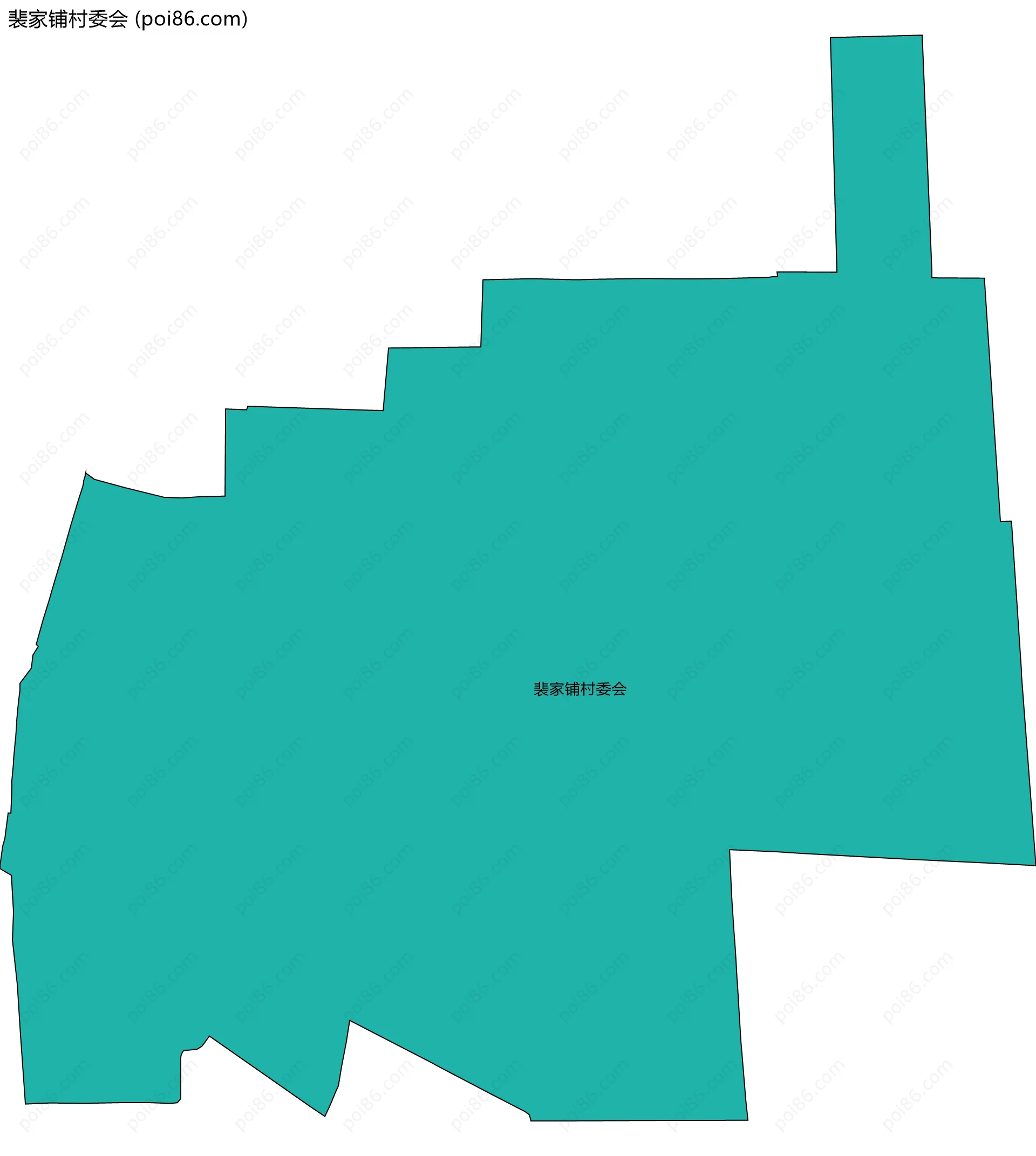 裴家铺村委会边界地图