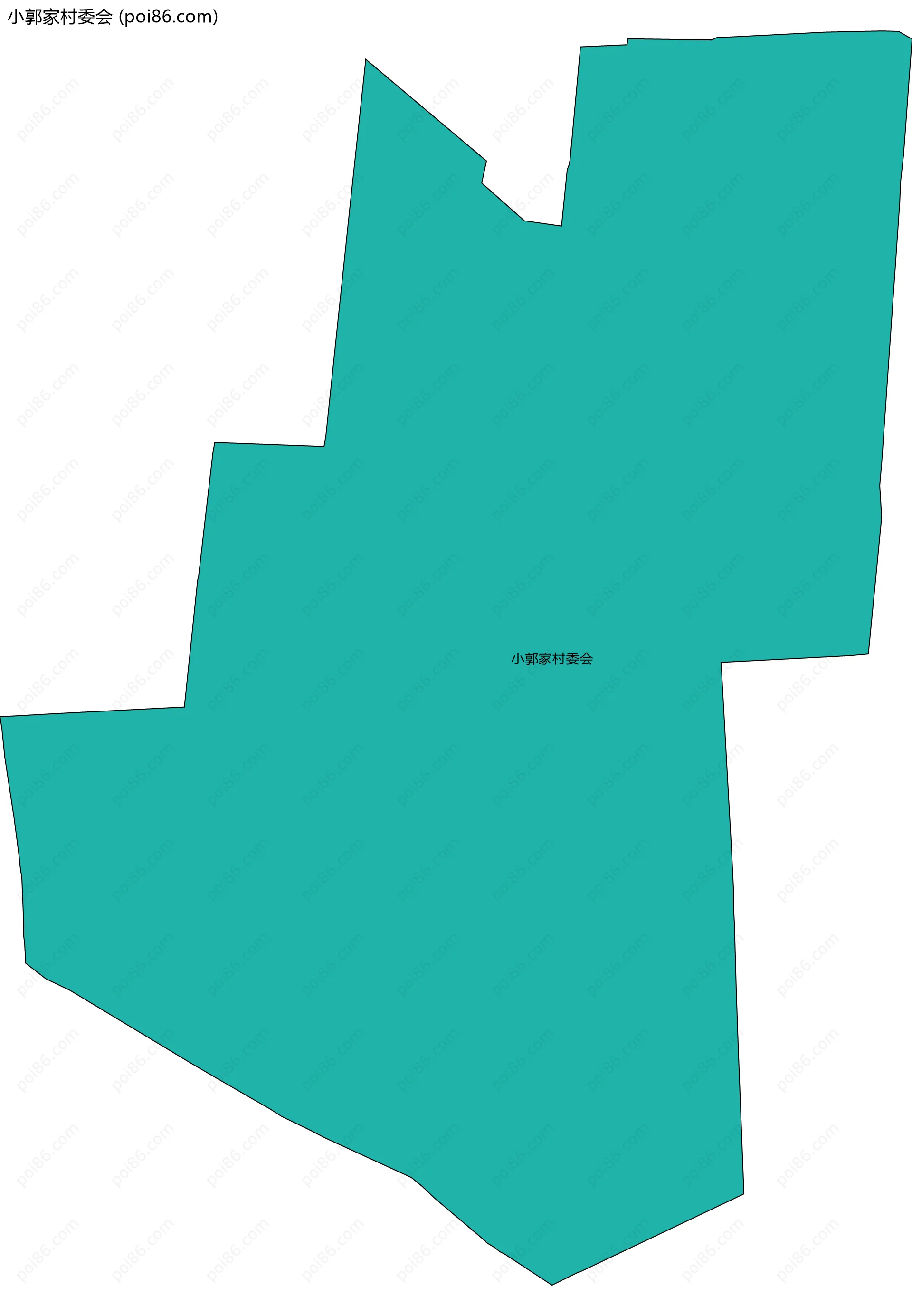 小郭家村委会边界地图