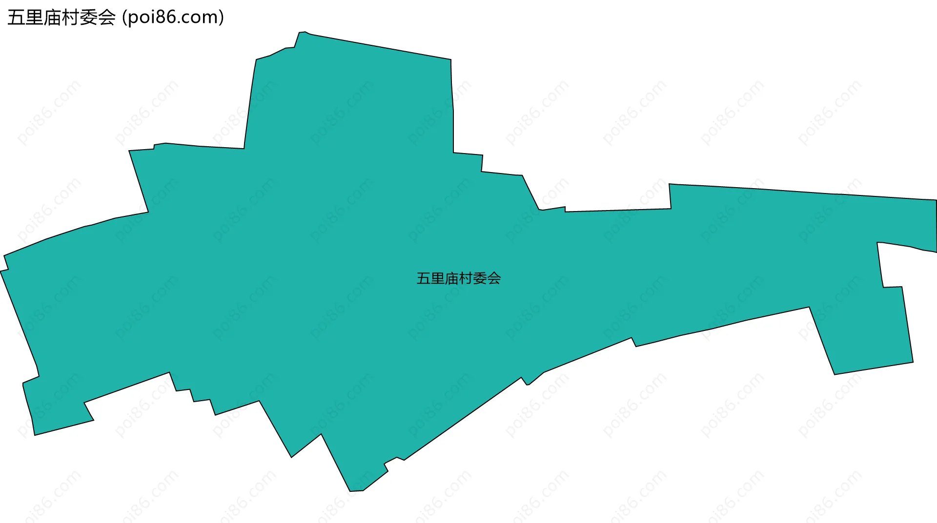 五里庙村委会边界地图