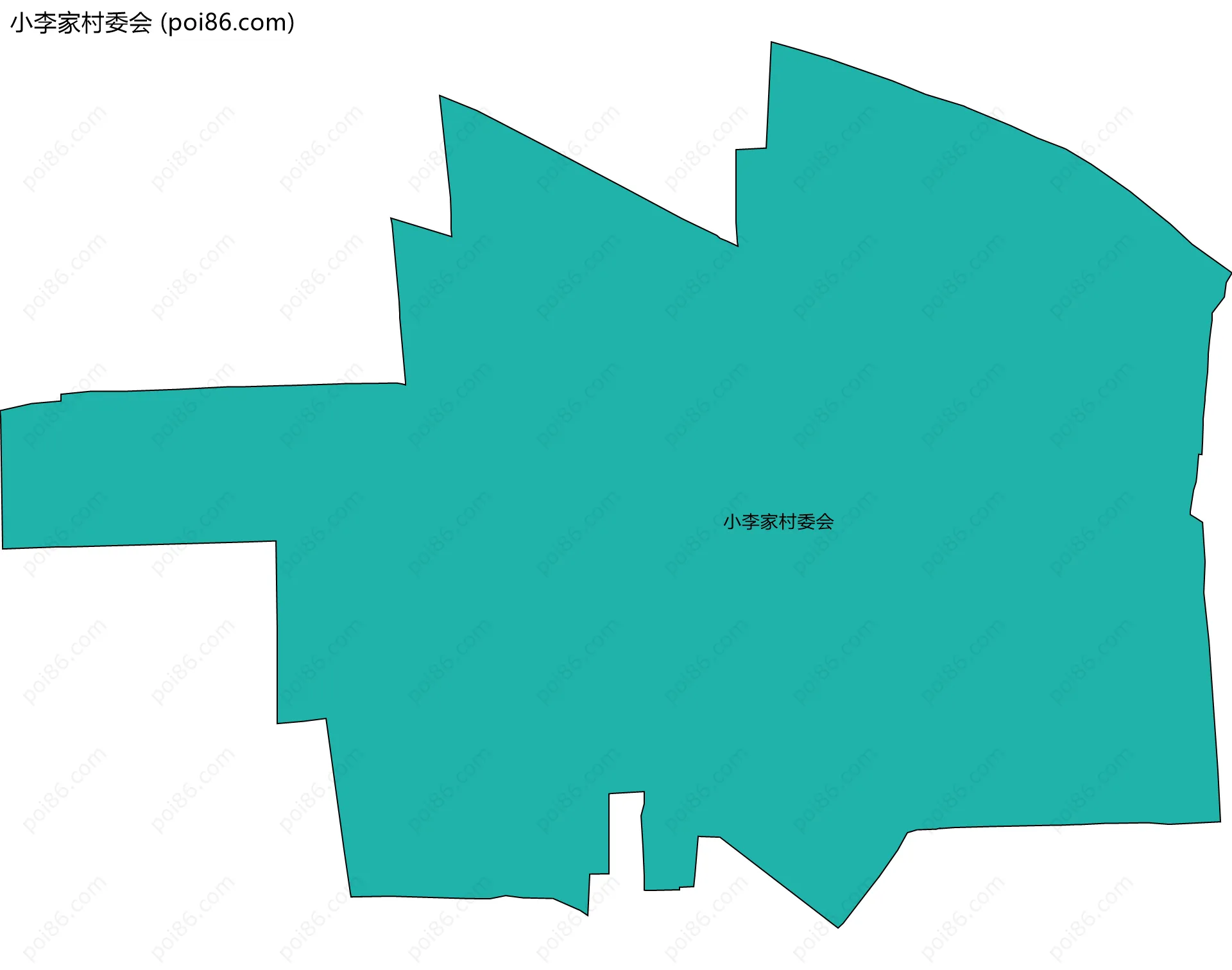 小李家村委会边界地图