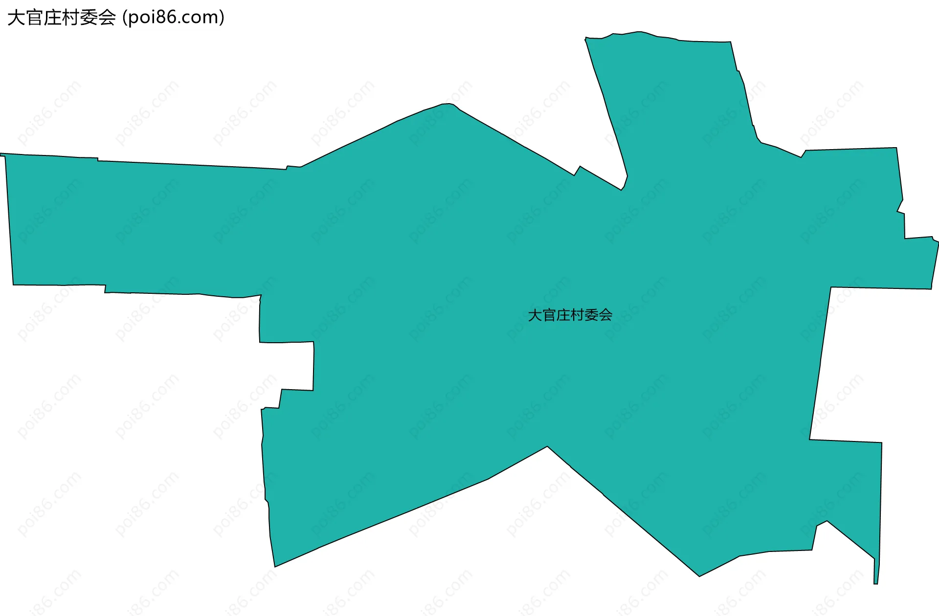 大官庄村委会边界地图