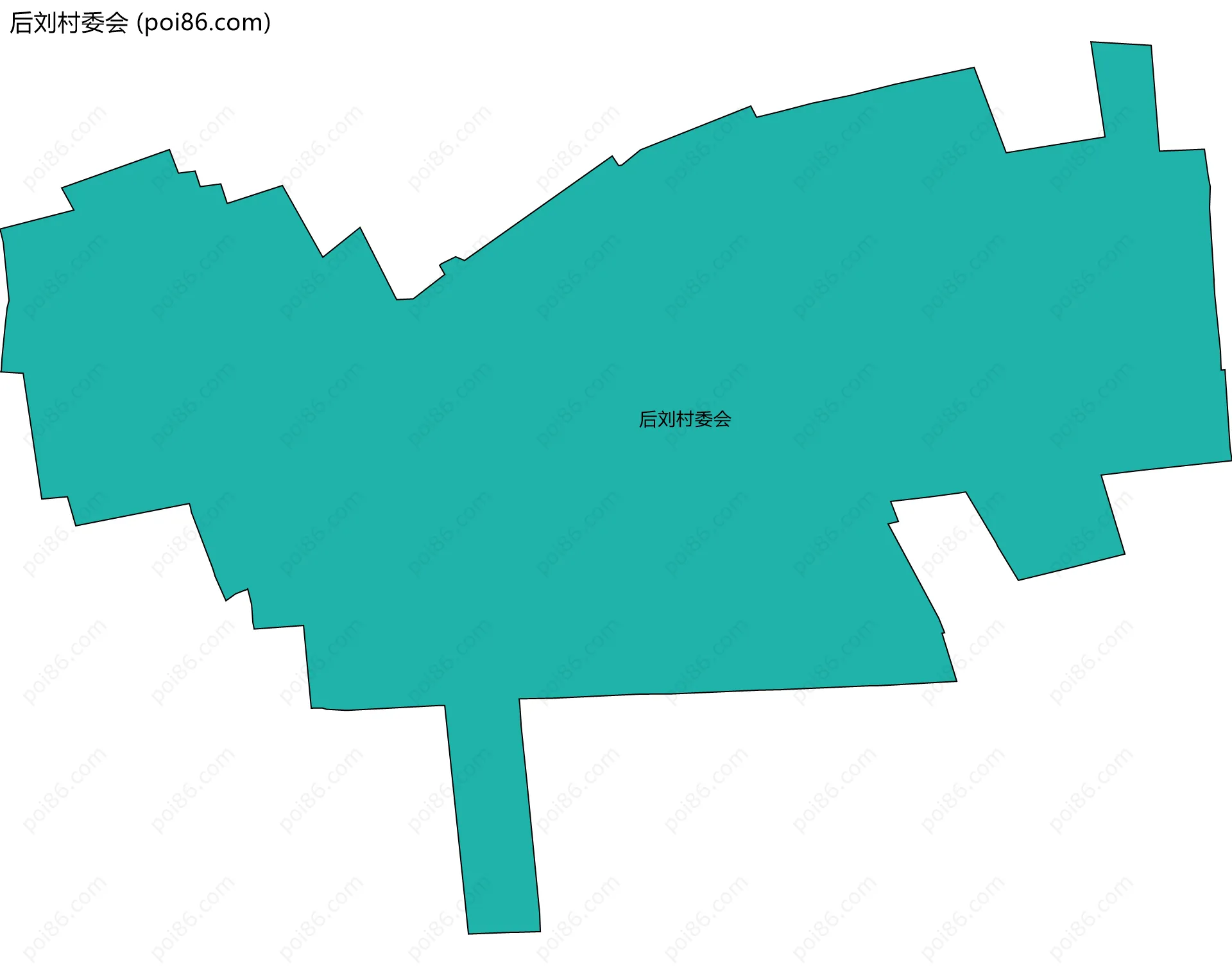 后刘村委会边界地图
