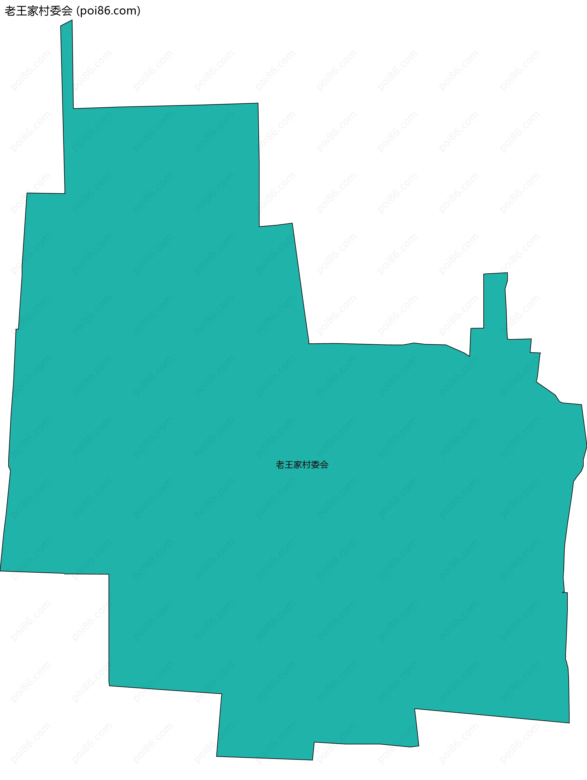 老王家村委会边界地图