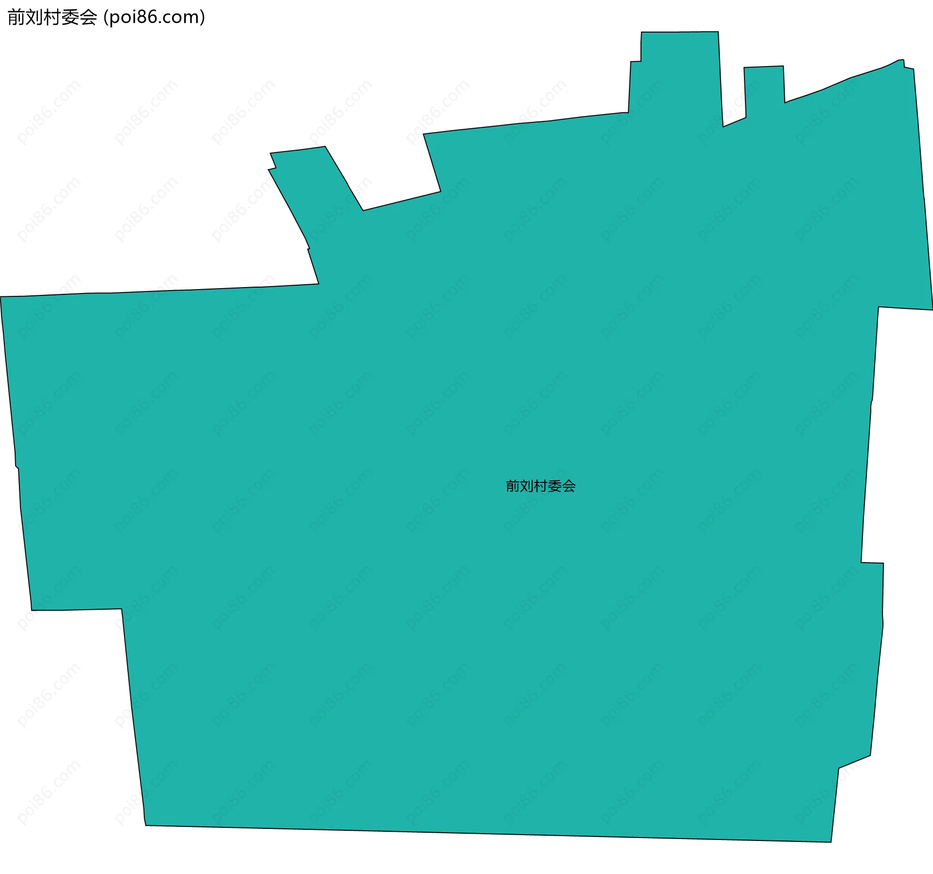 前刘村委会边界地图