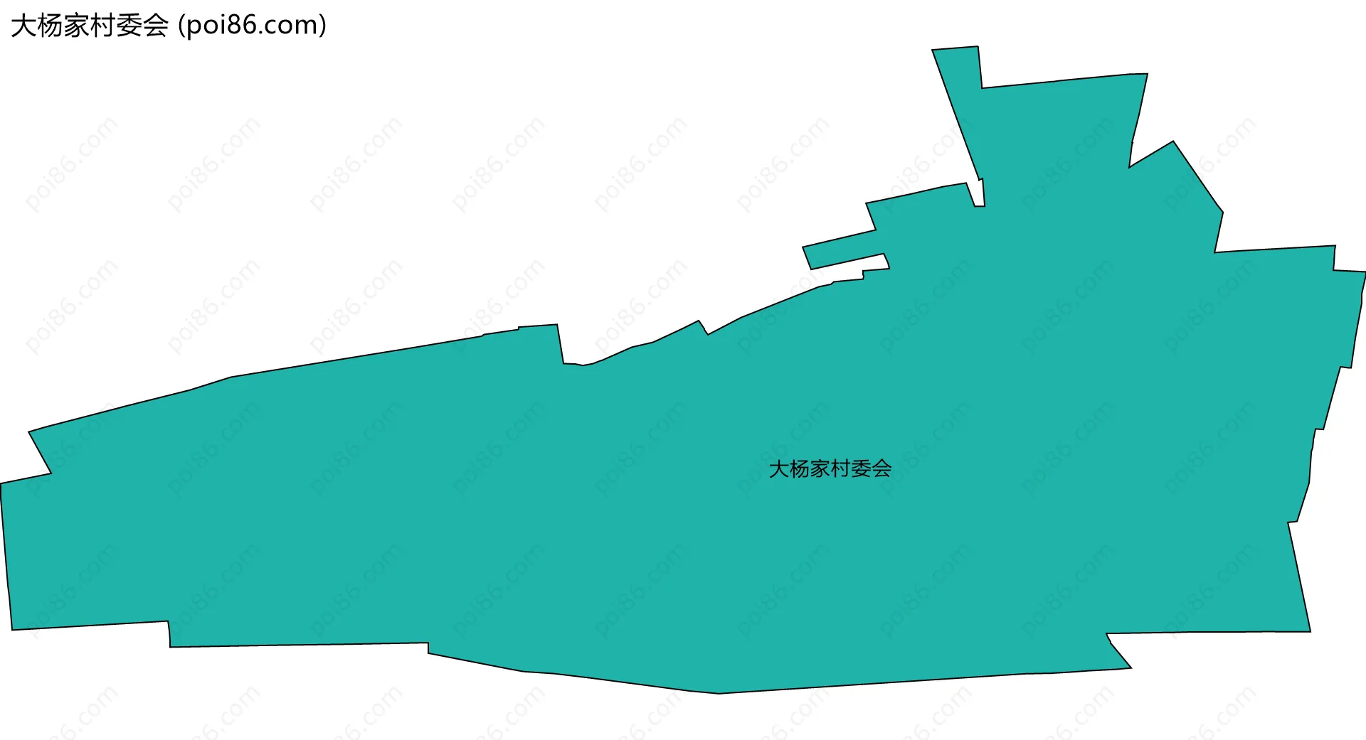 大杨家村委会边界地图
