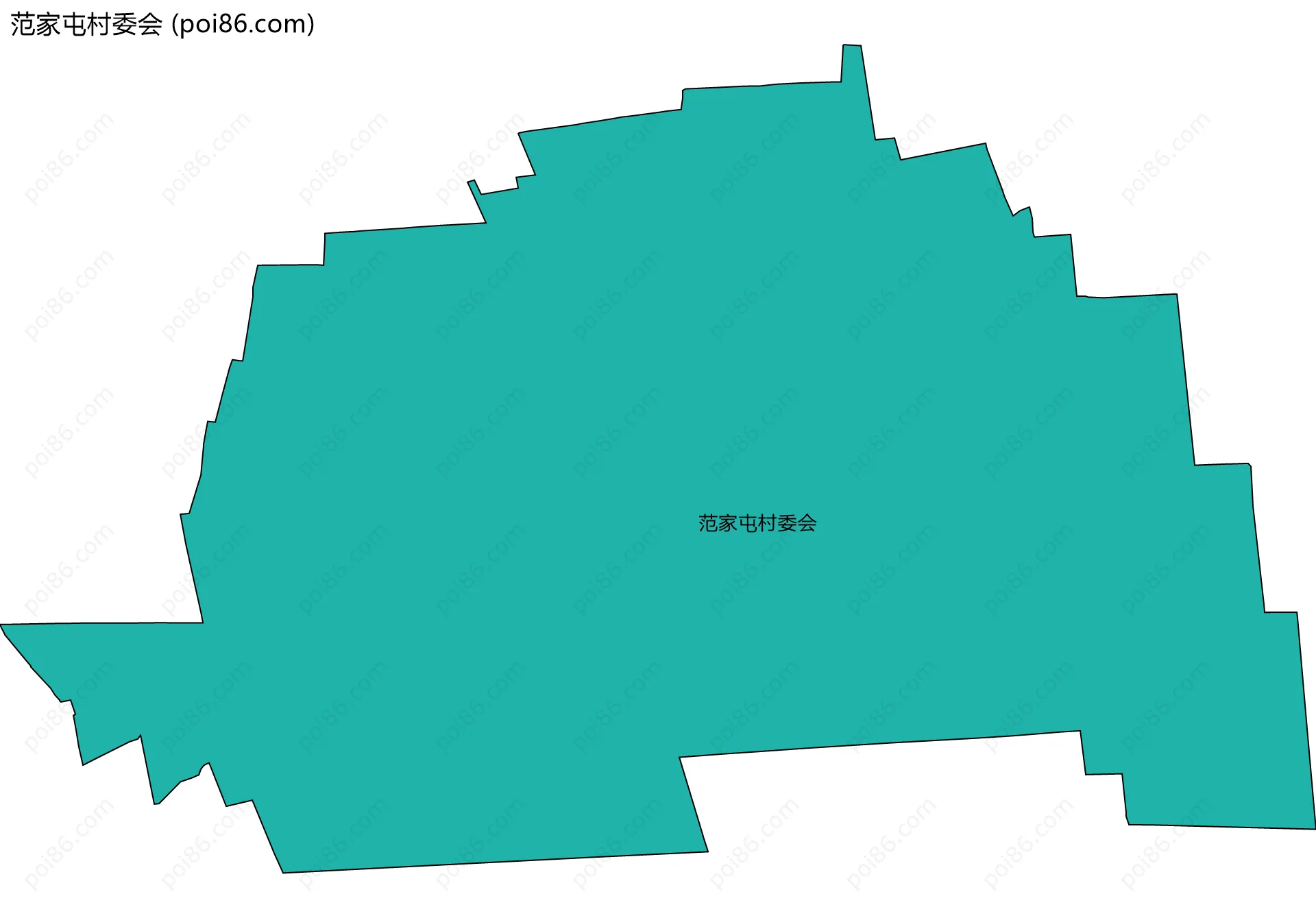 范家屯村委会边界地图