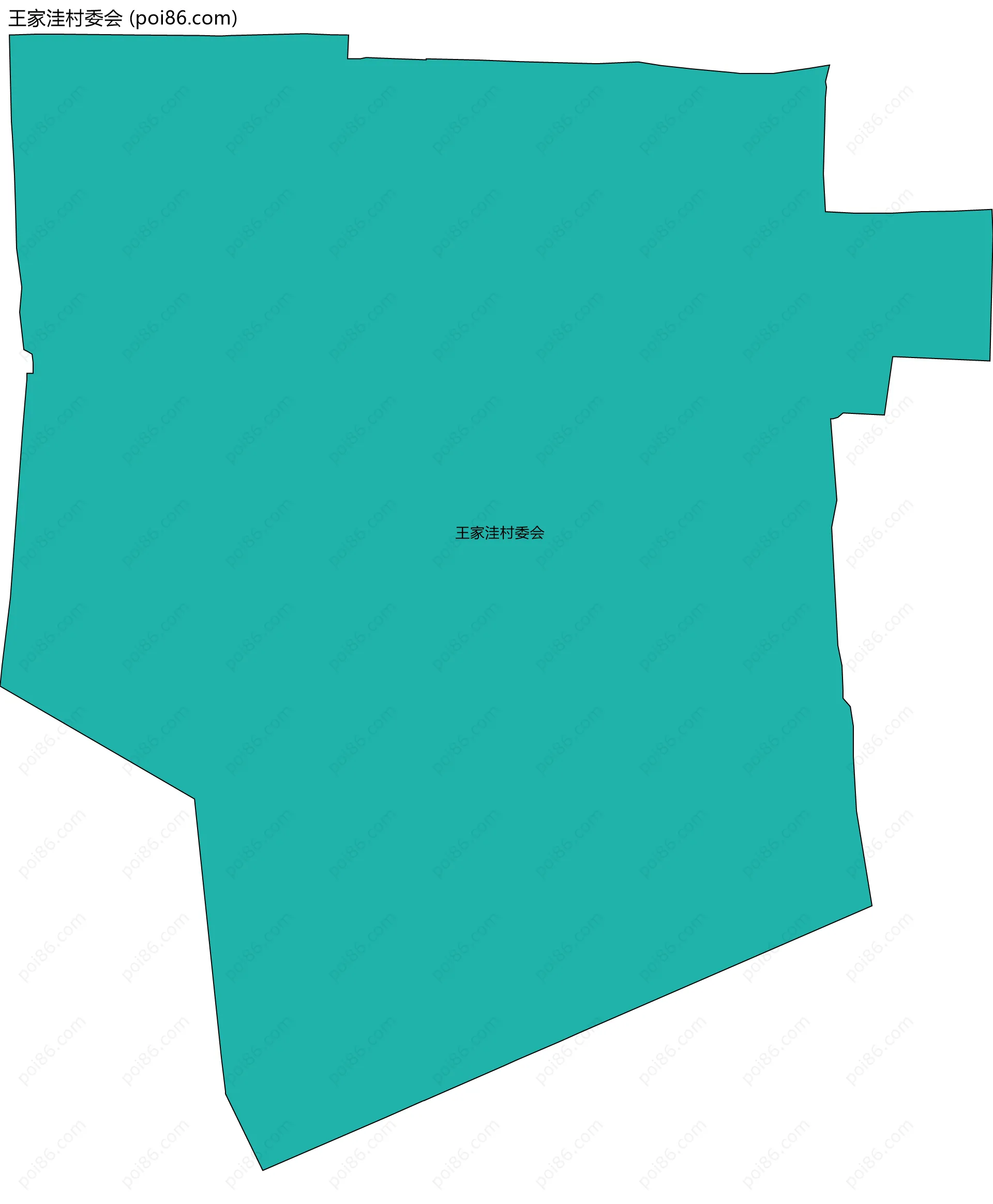 王家洼村委会边界地图