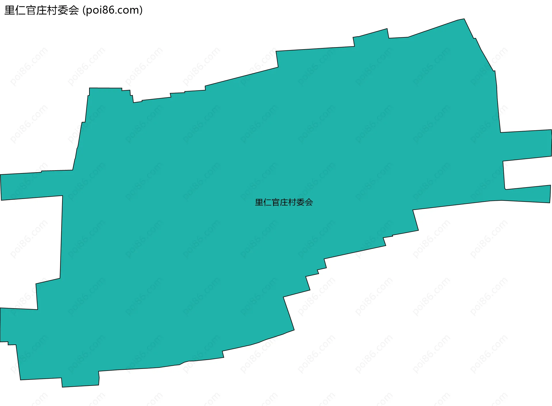 里仁官庄村委会边界地图