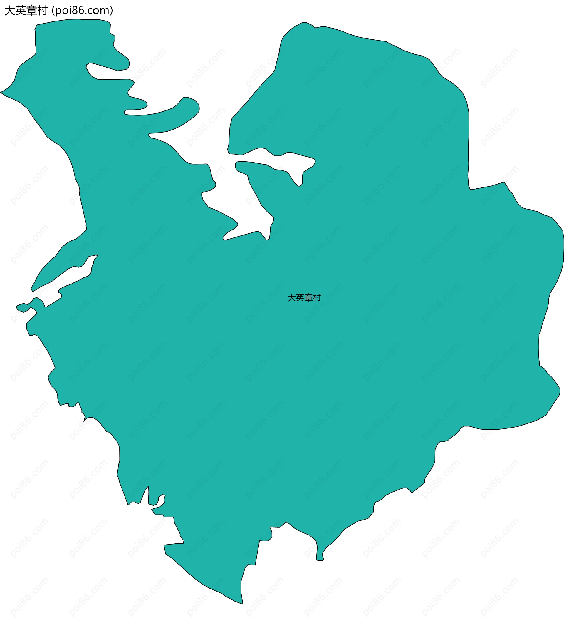 大英章村边界地图