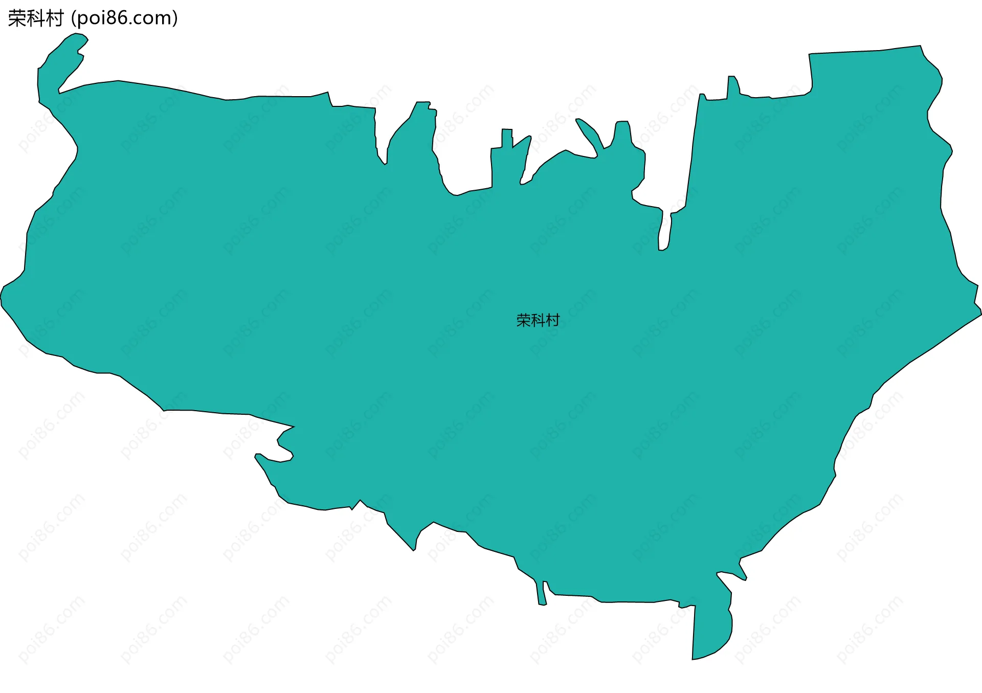 荣科村边界地图