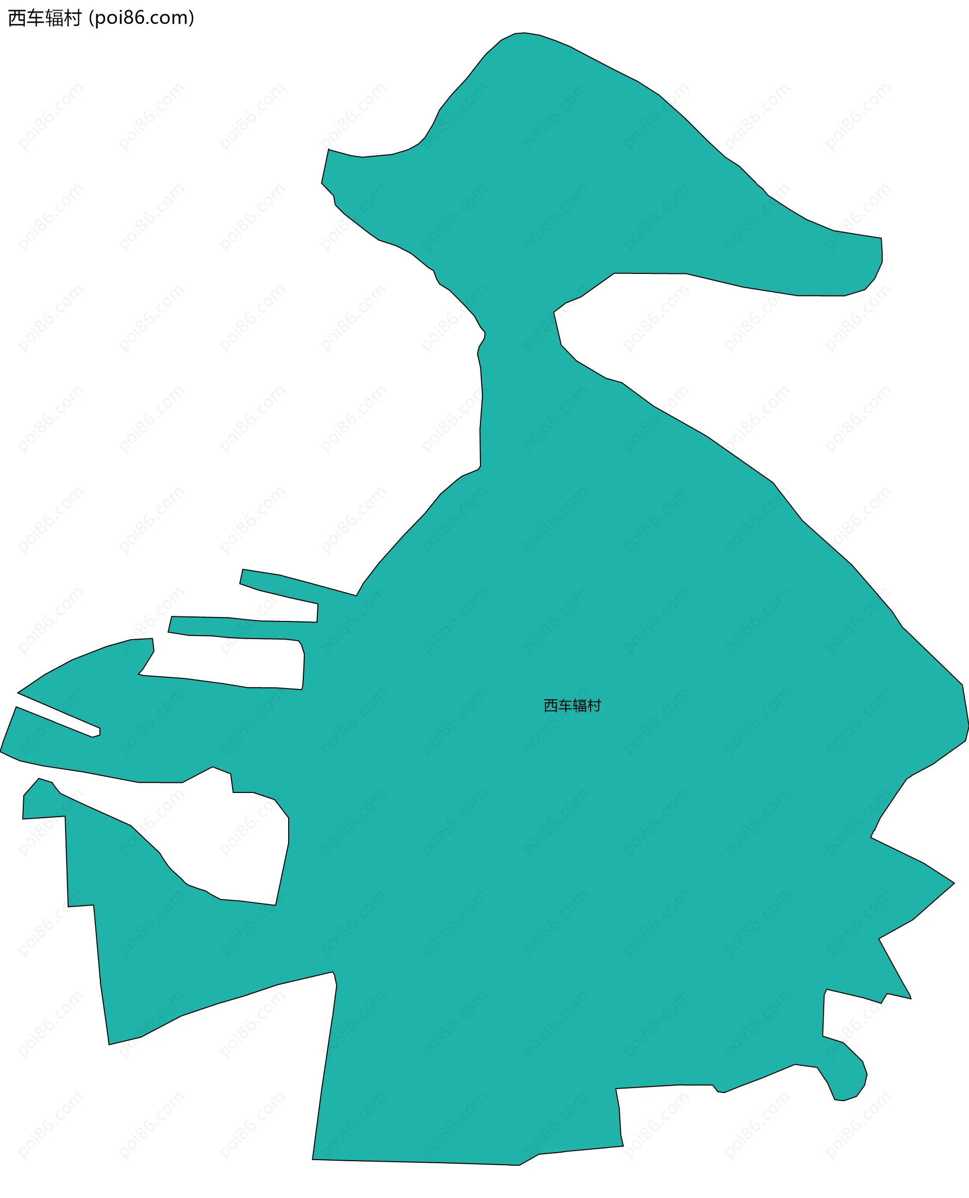 西车辐村边界地图