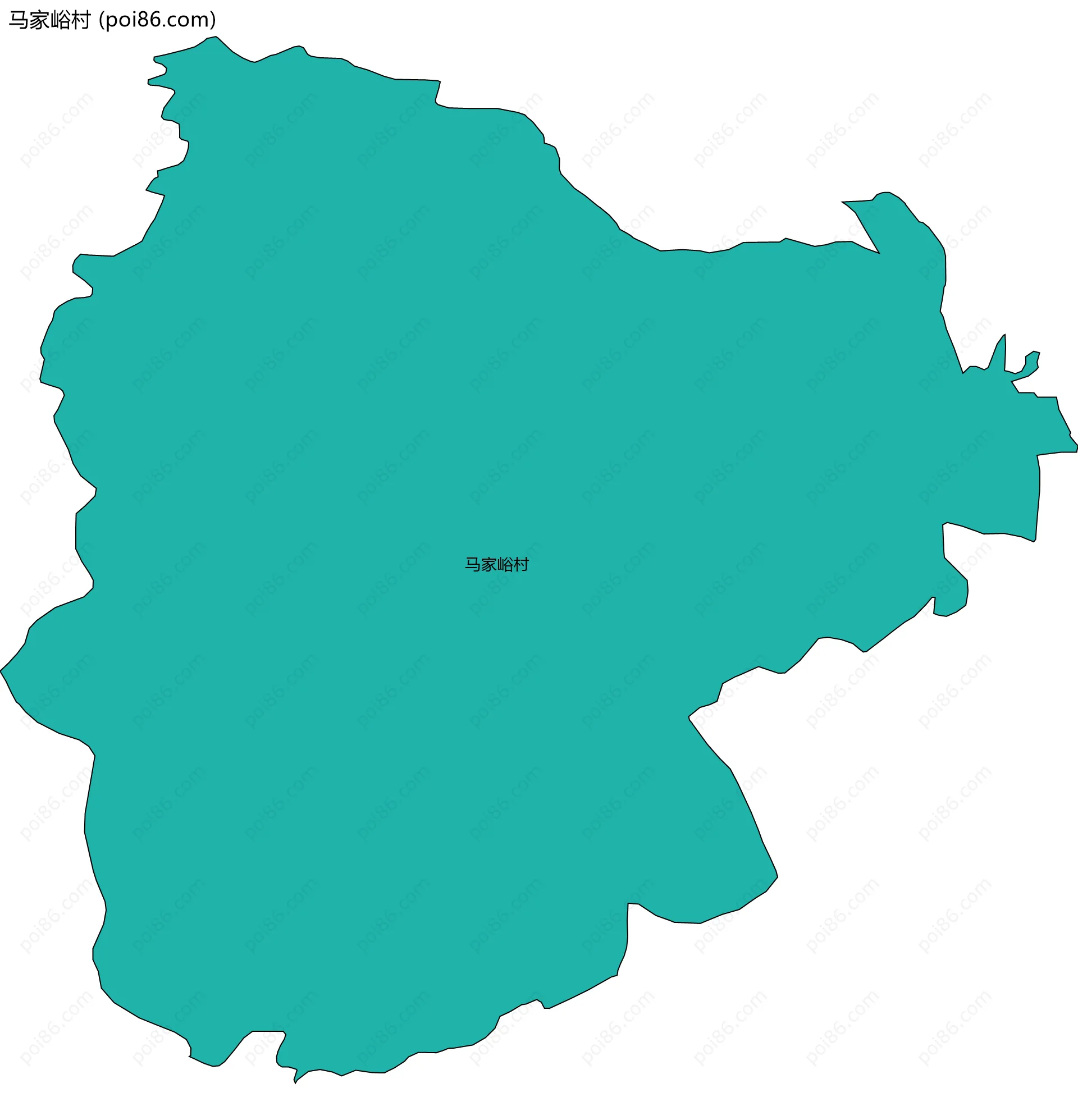 马家峪村边界地图
