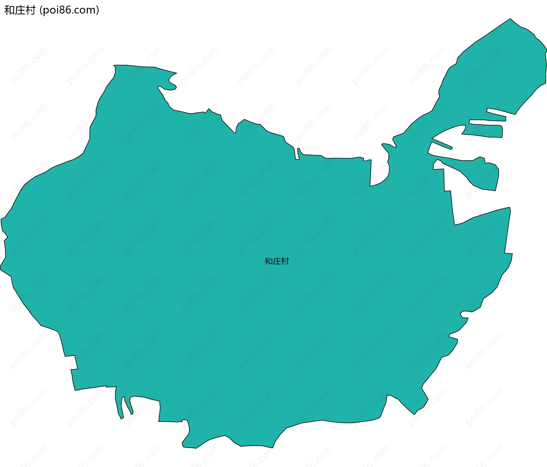 和庄村边界地图