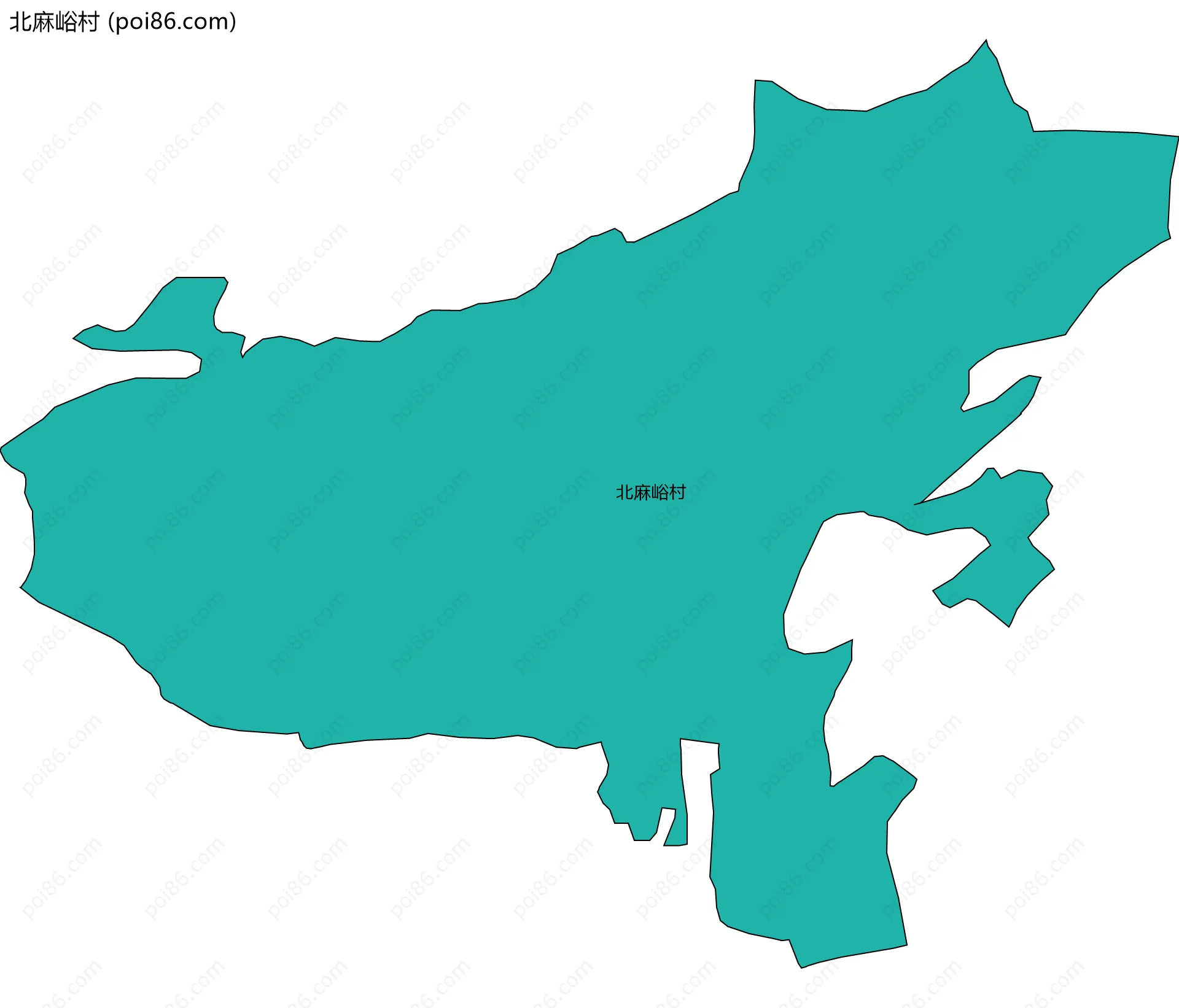 北麻峪村边界地图