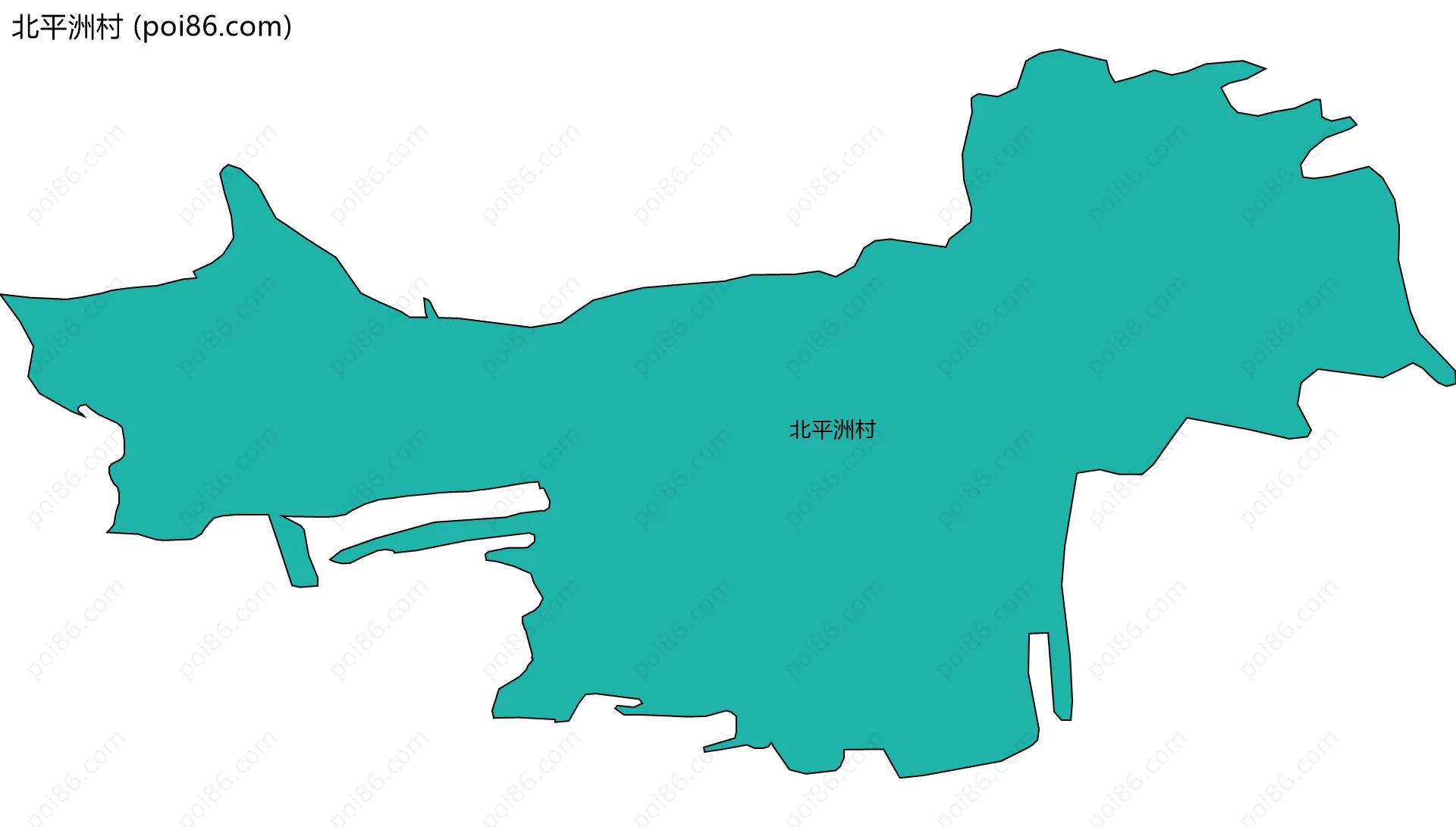 北平洲村边界地图