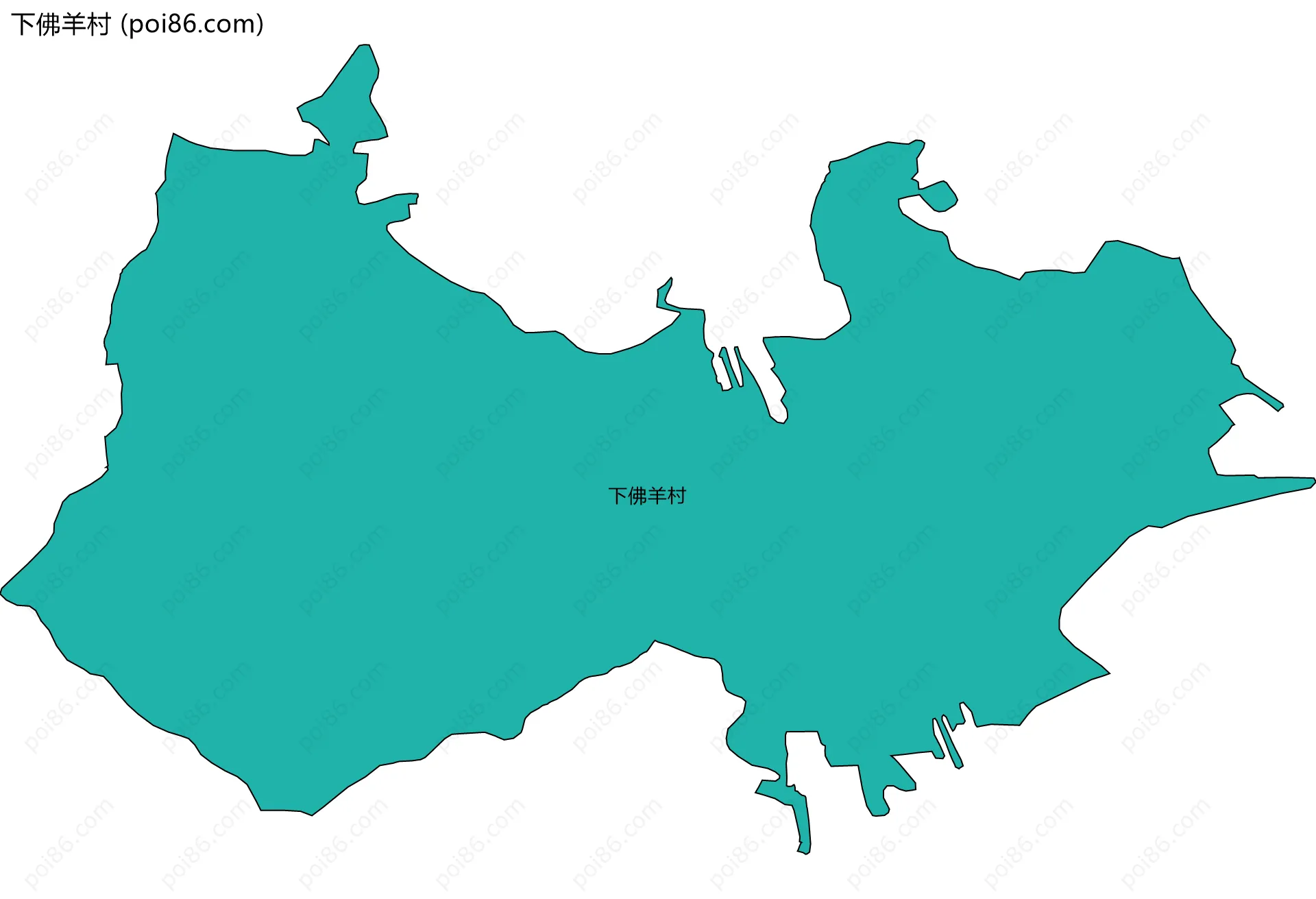 下佛羊村边界地图