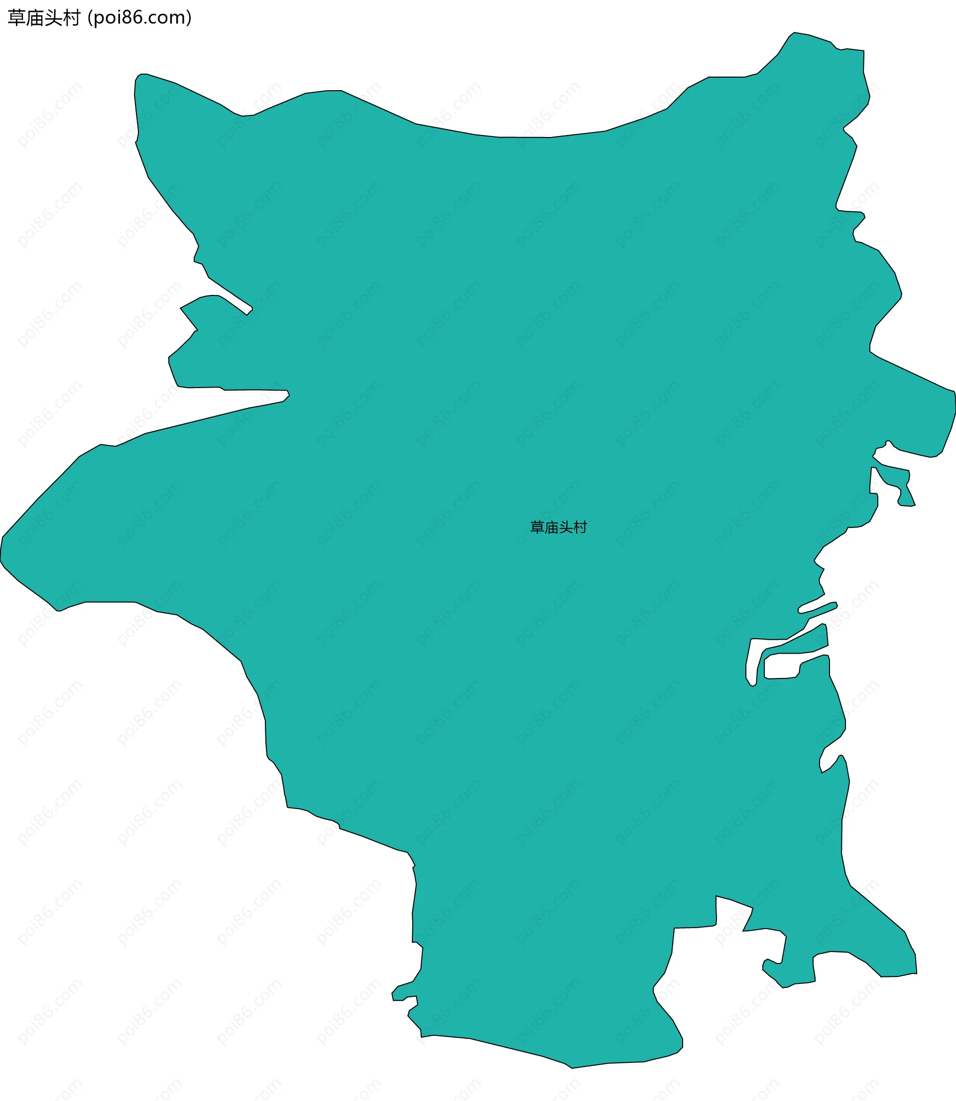 草庙头村边界地图
