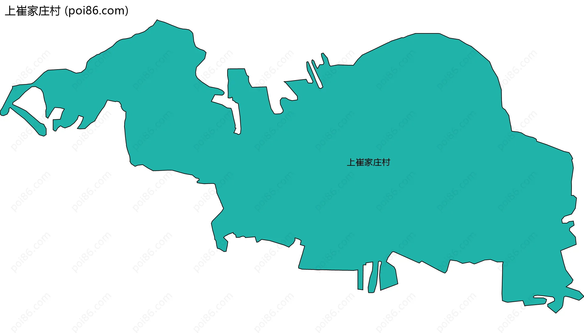 上崔家庄村边界地图