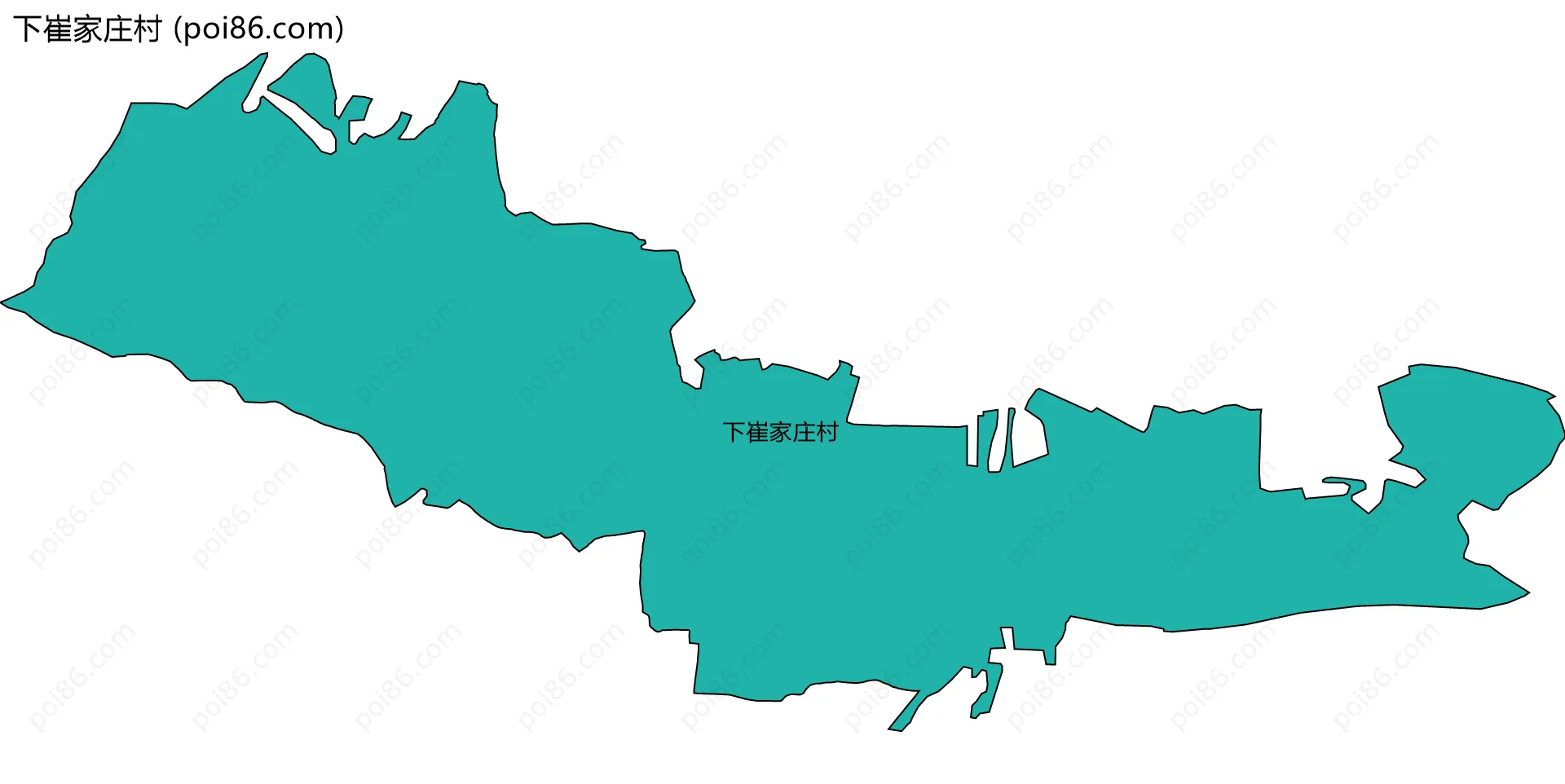 下崔家庄村边界地图