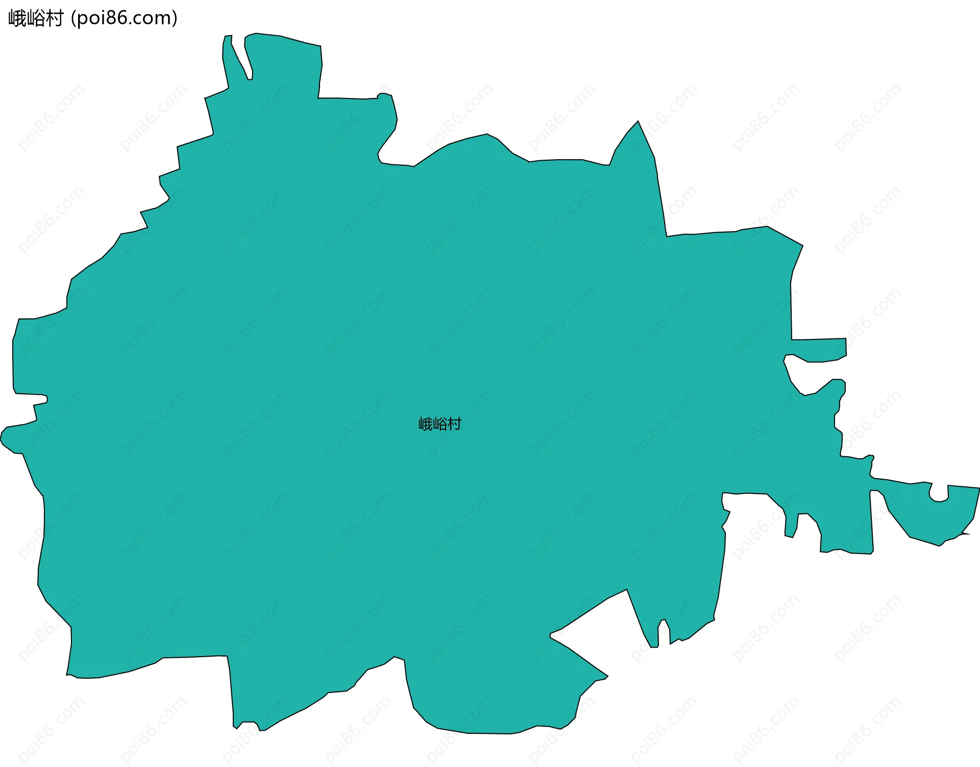 峨峪村边界地图