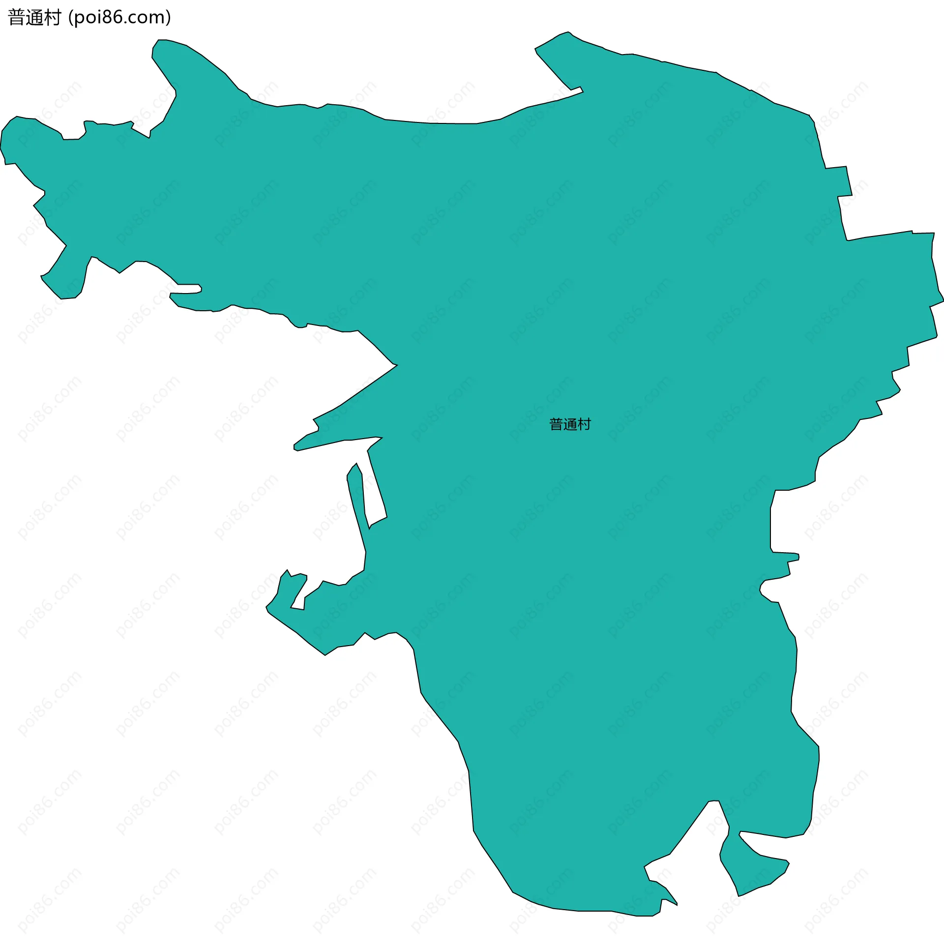 普通村边界地图