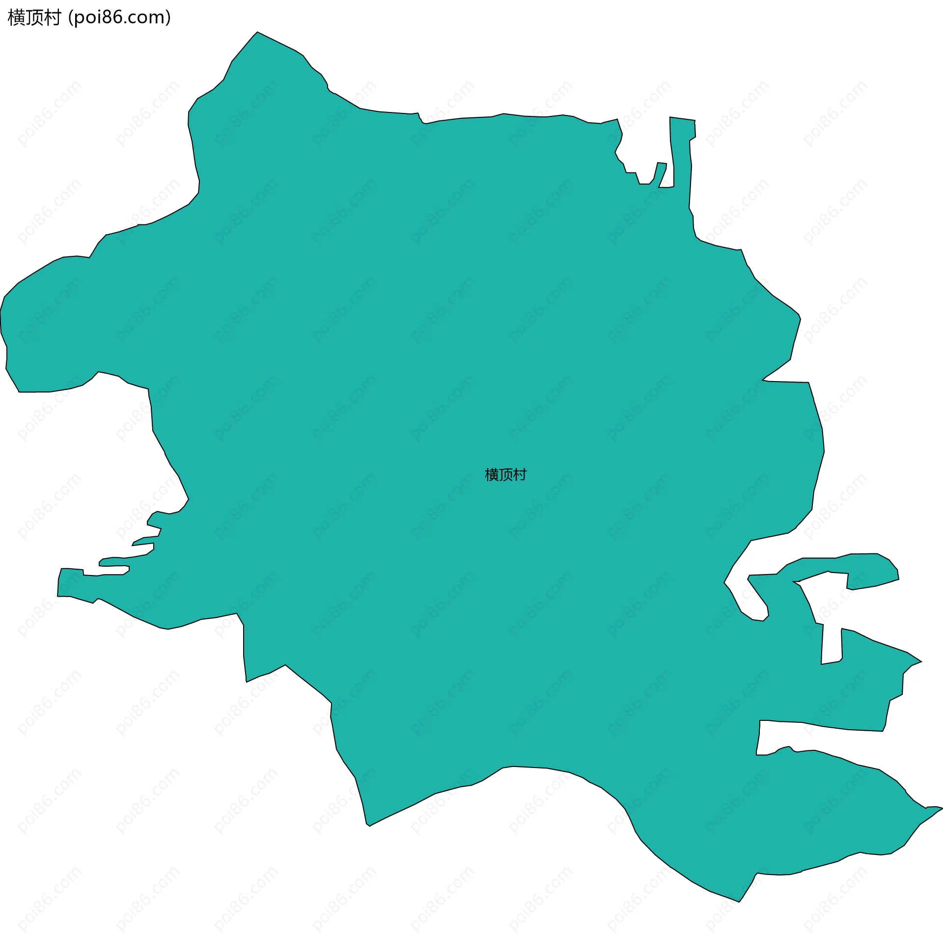 横顶村边界地图