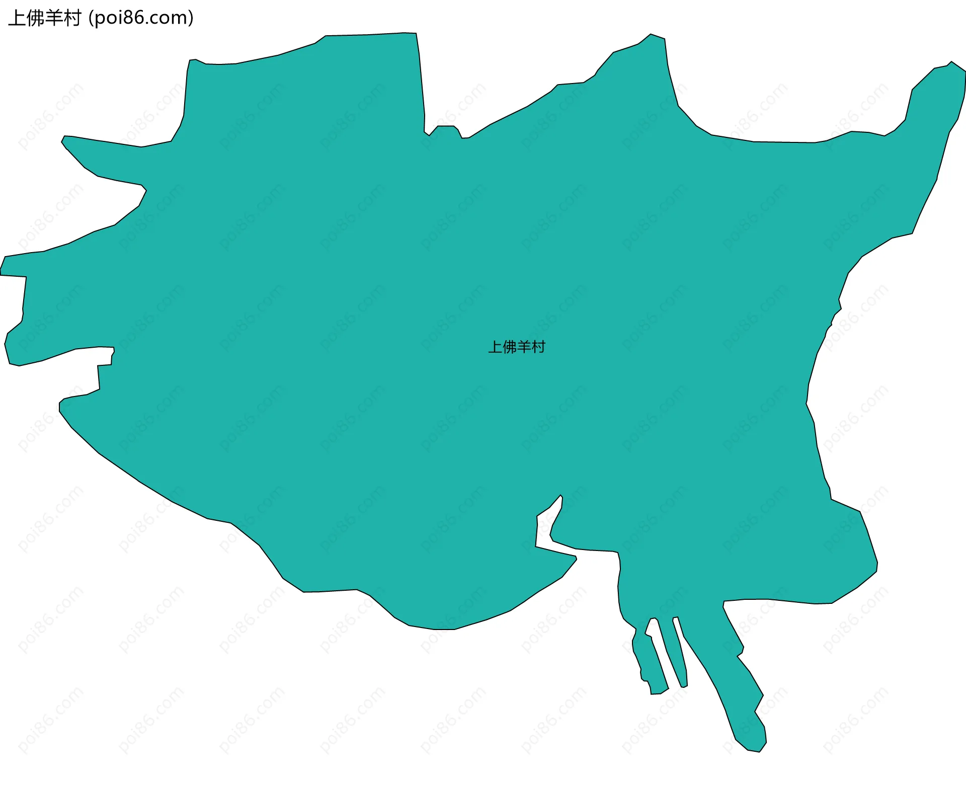 上佛羊村边界地图