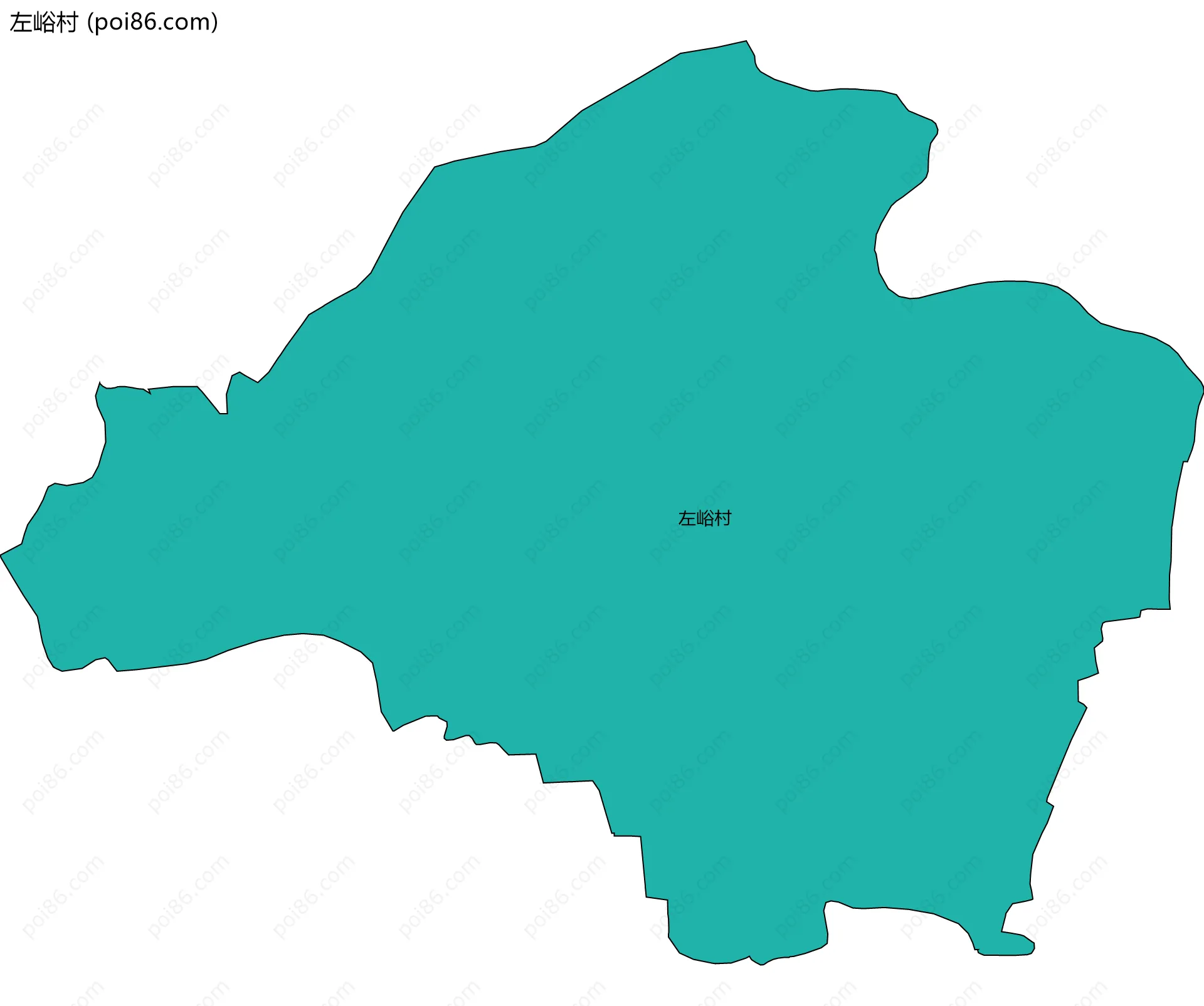 左峪村边界地图