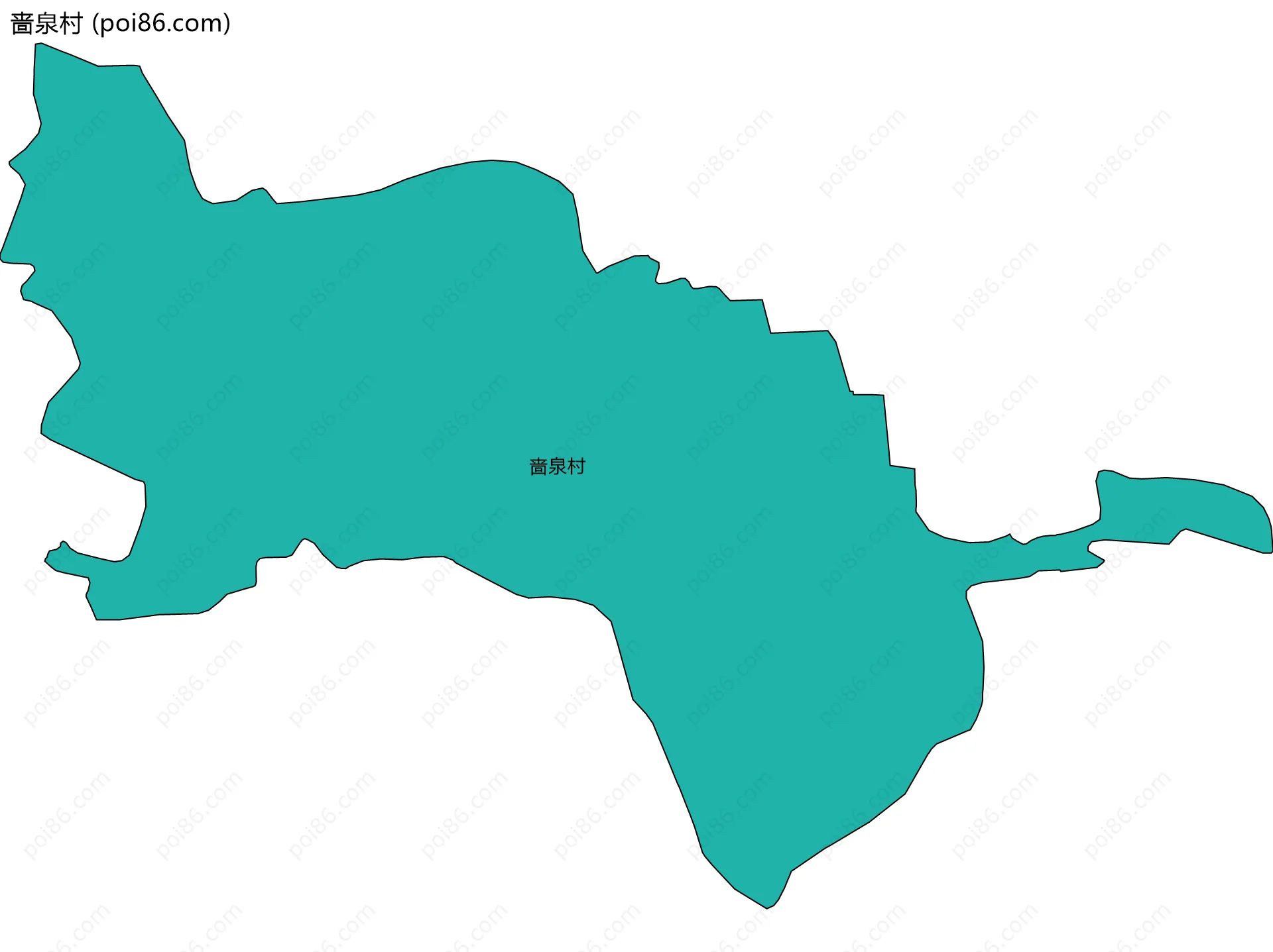 啬泉村边界地图