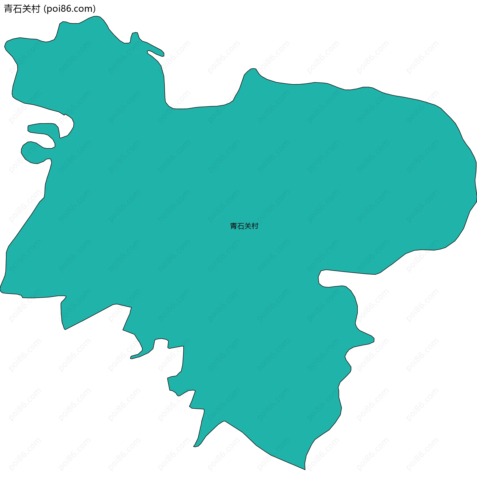 青石关村边界地图