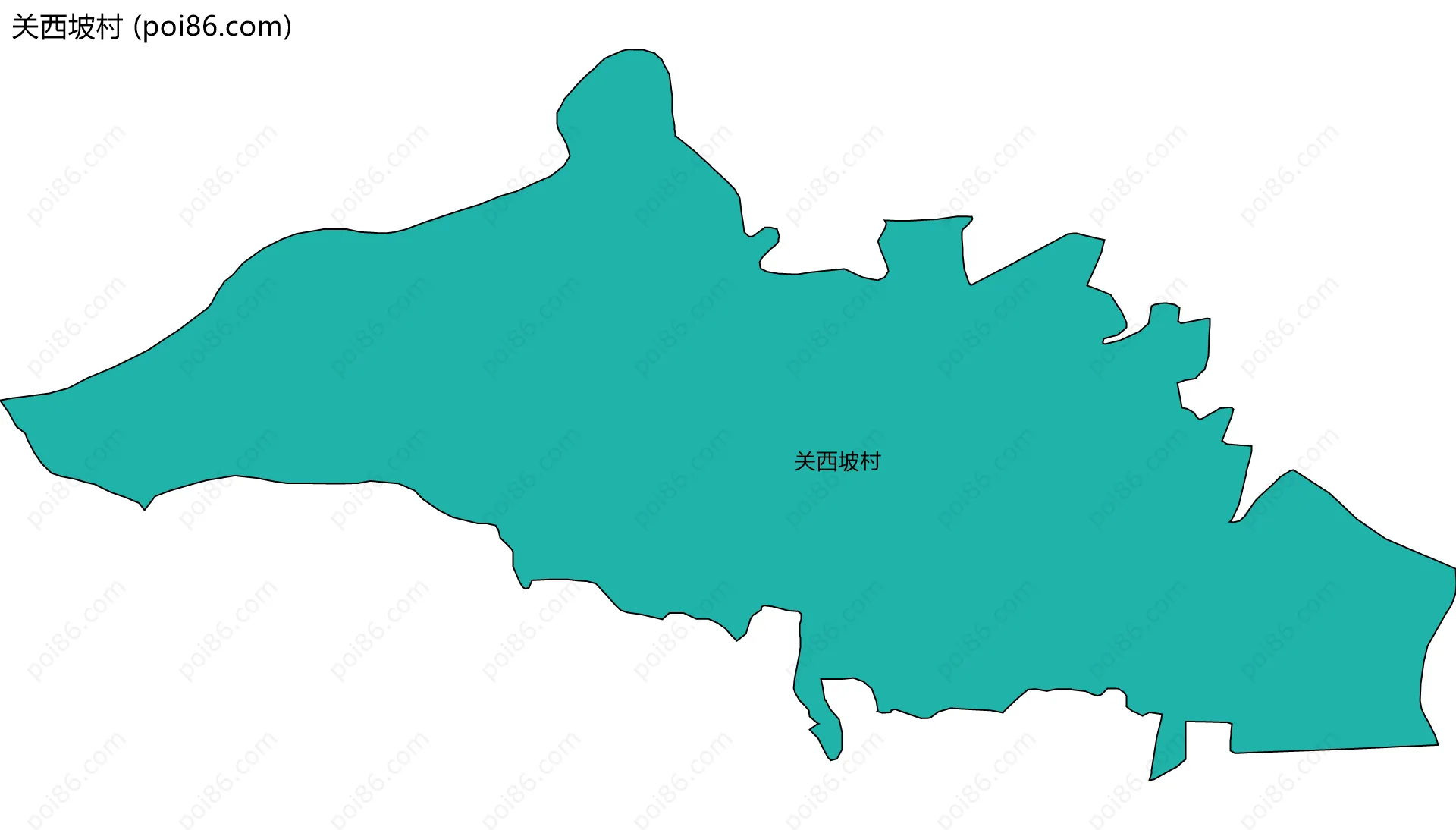 关西坡村边界地图