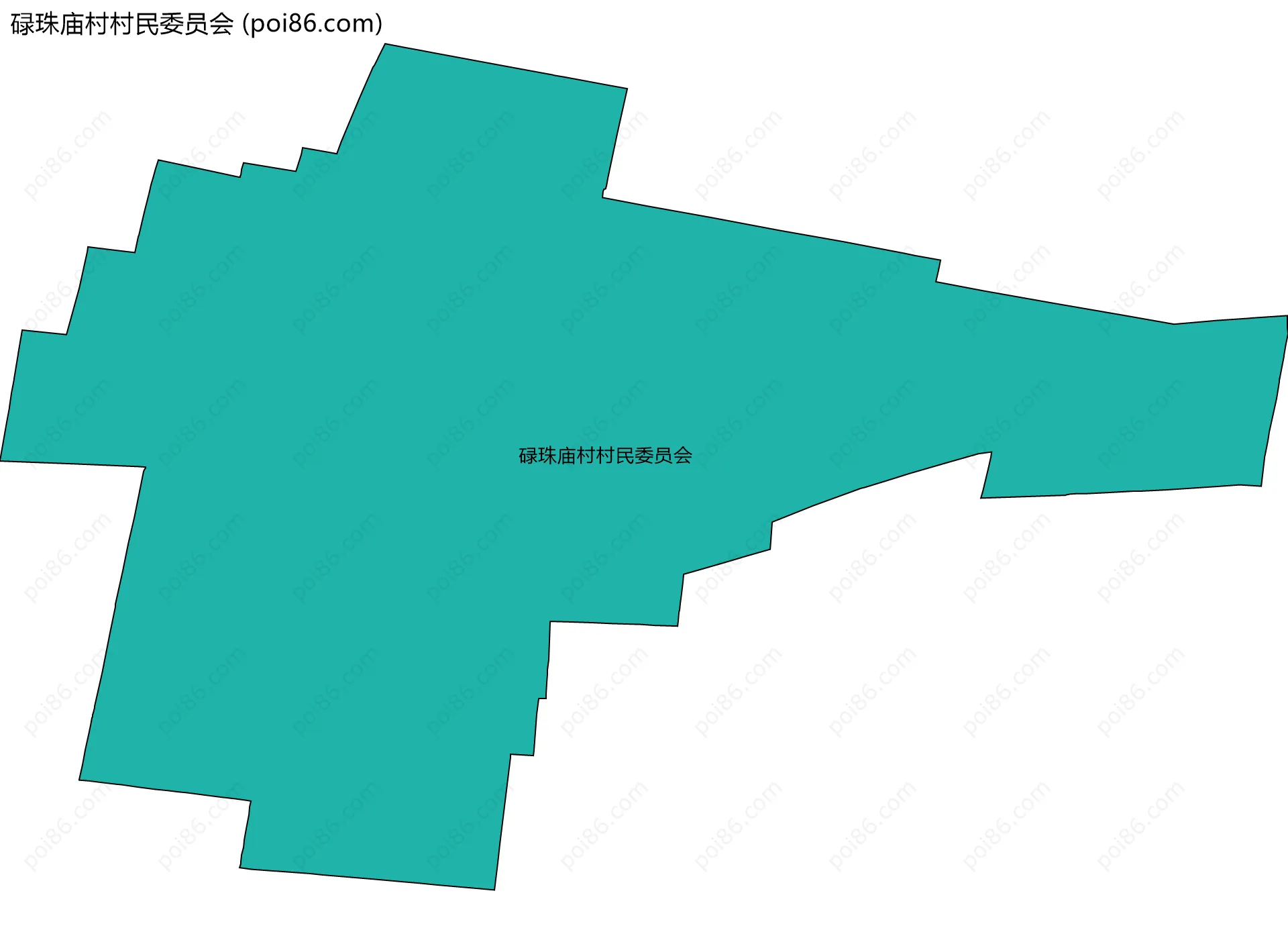 碌珠庙村村民委员会边界地图