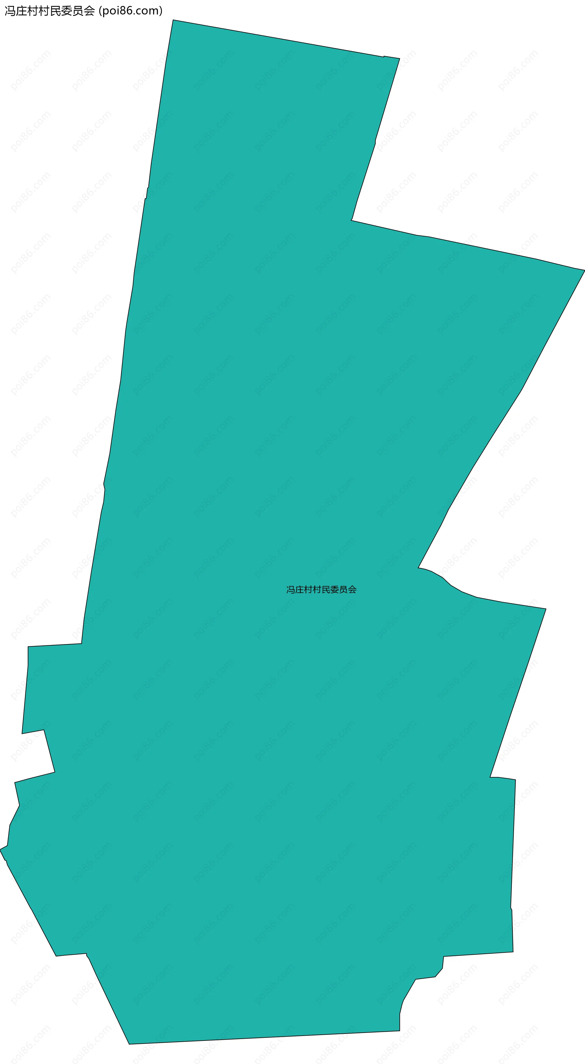 冯庄村村民委员会边界地图