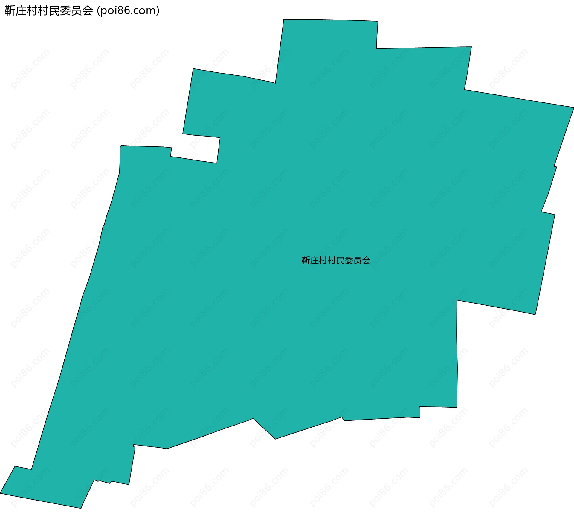 靳庄村村民委员会边界地图