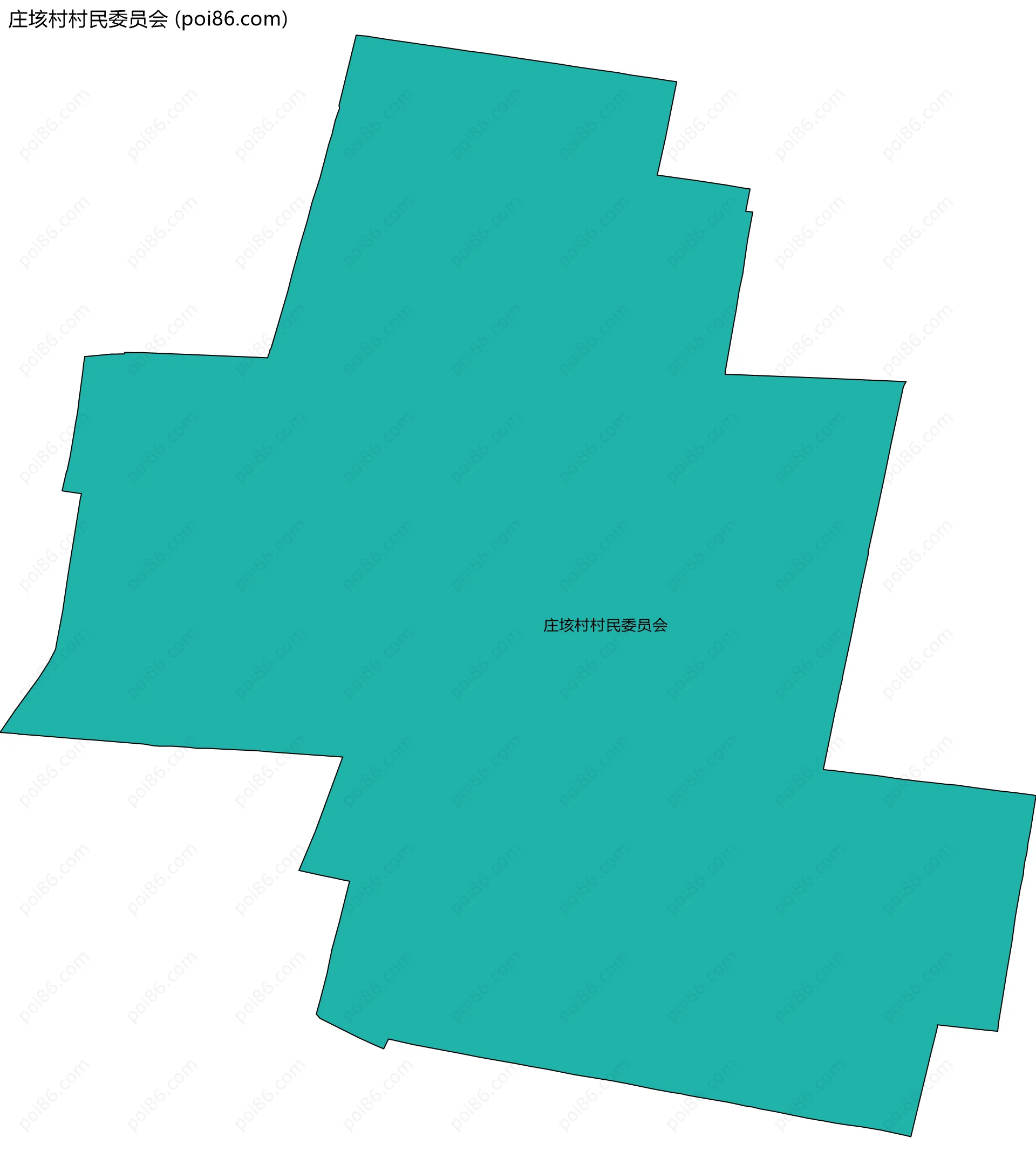 庄垓村村民委员会边界地图