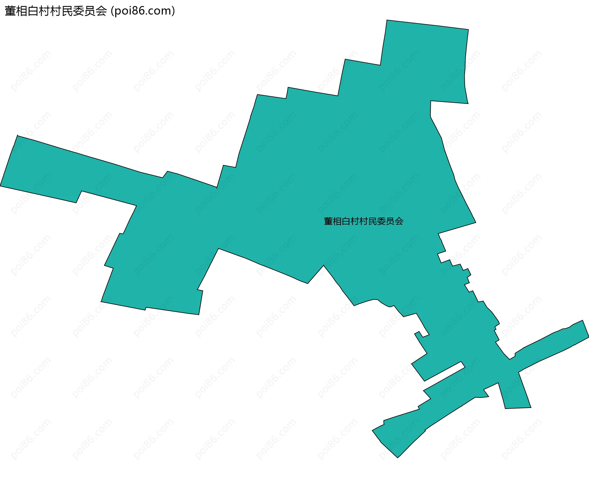 董相白村村民委员会边界地图